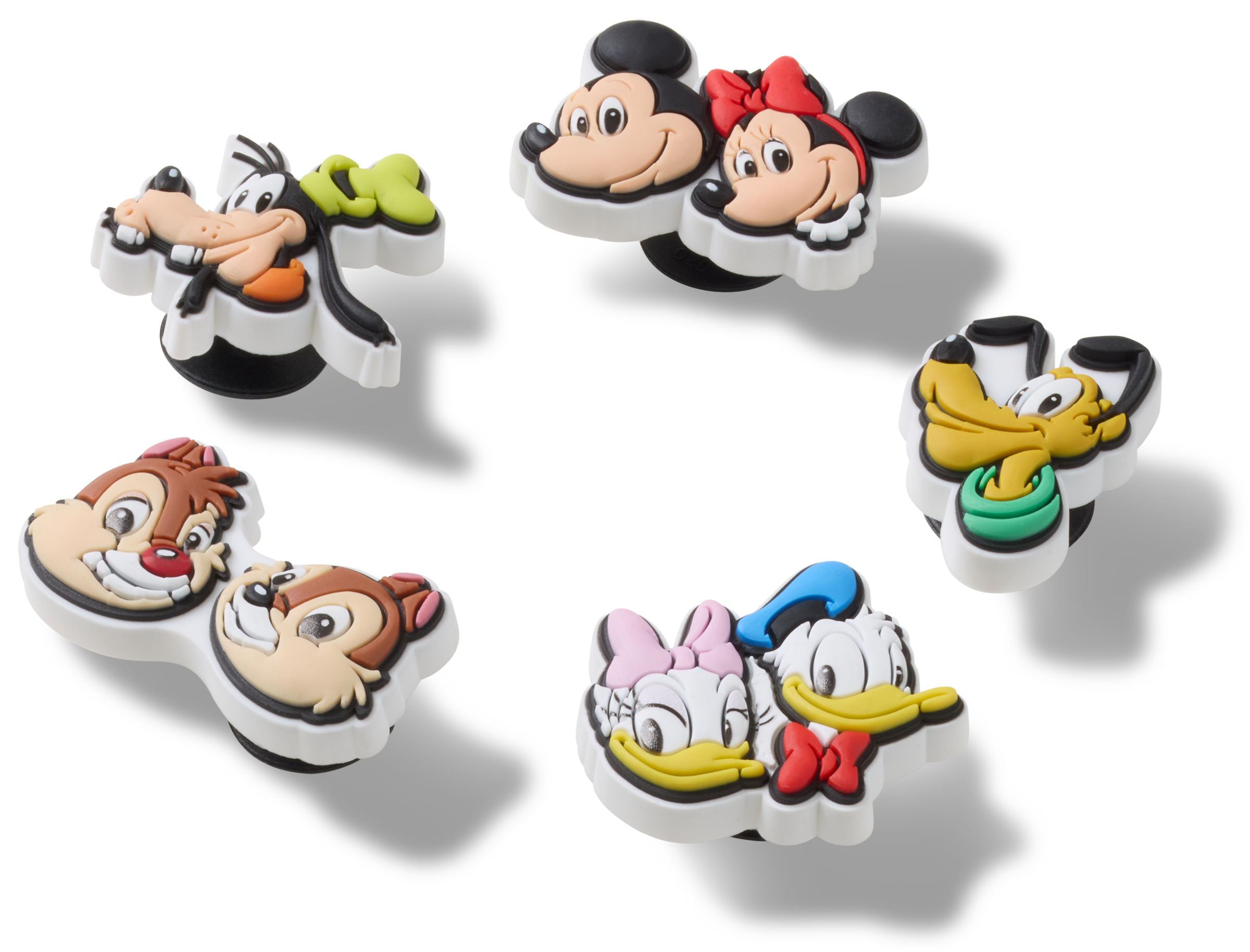 Crocs Schuhanstecker »Jibbitz™ Mickey and Friends« Set, Kein Spielzeug. Nicht für Kinder unter 3 Jahren geeignet, 5 Mickey Mouse Motive zum Anstecken, Charm, Anstecker für Crocs Schuhe