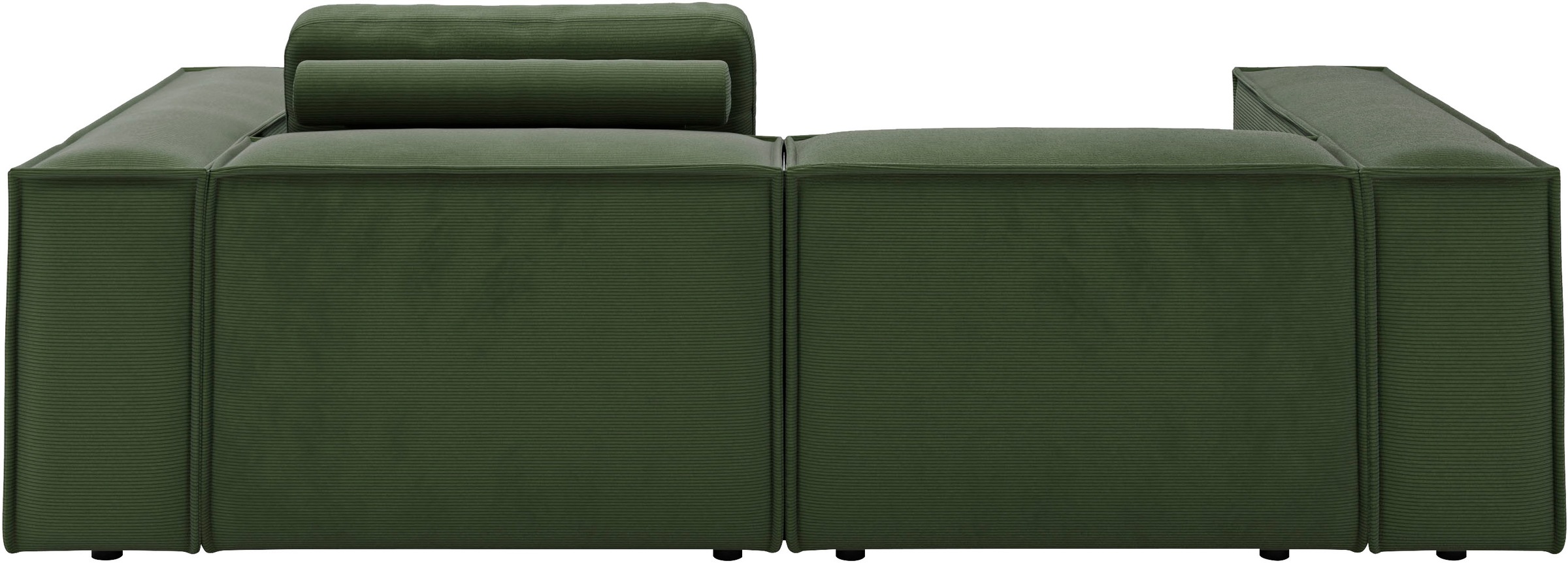 Places of Style Ecksofa »Watertown, kompakte L-Form, 246 cm breite für kleinere Räume«, modernes Ecksofa mit Feincordbezug, platzsparend & bequem
