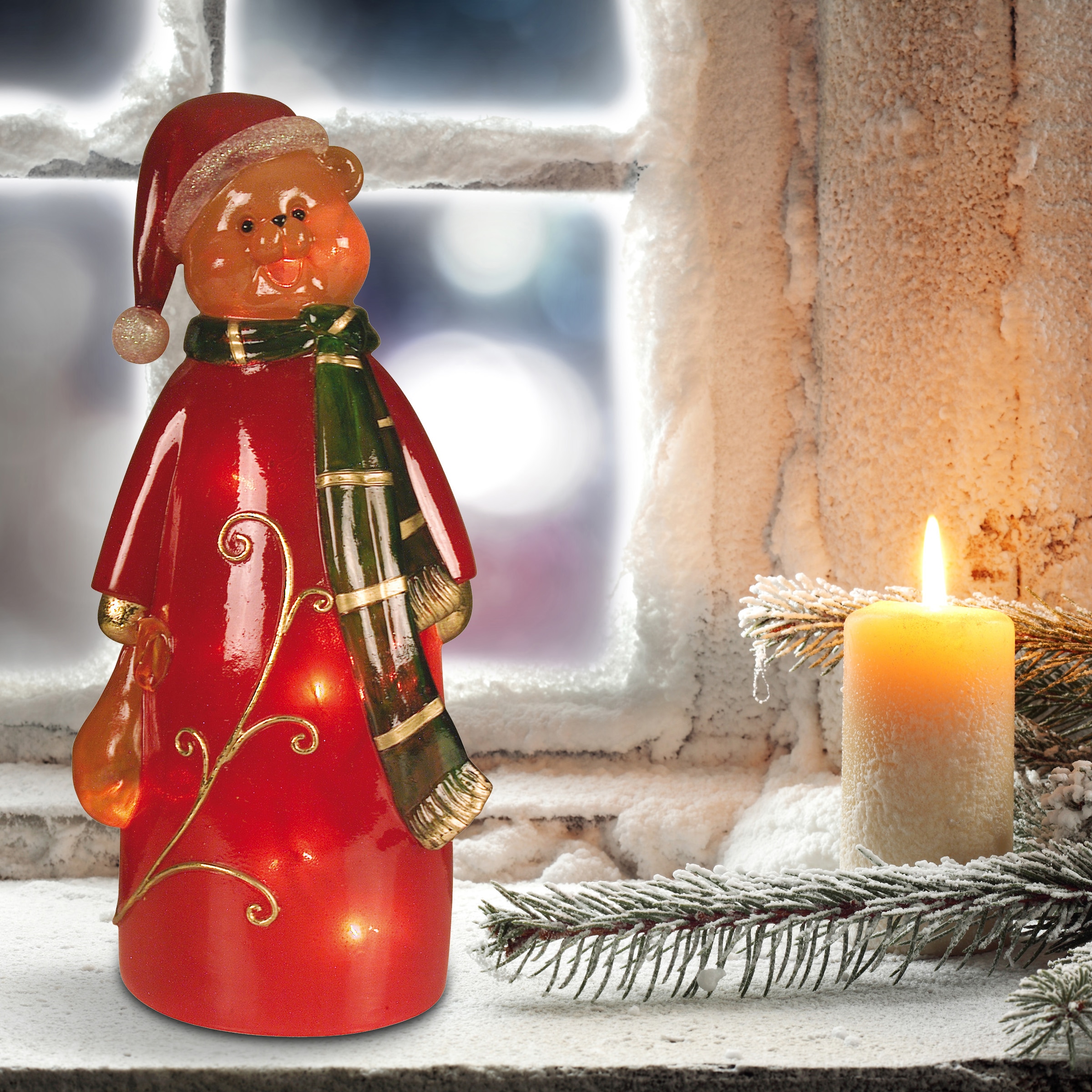 näve LED Dekoobjekt »Figur Bär«, 1 flammig-flammig, 20er Lichterkette,  Weihnachtsdeko online kaufen