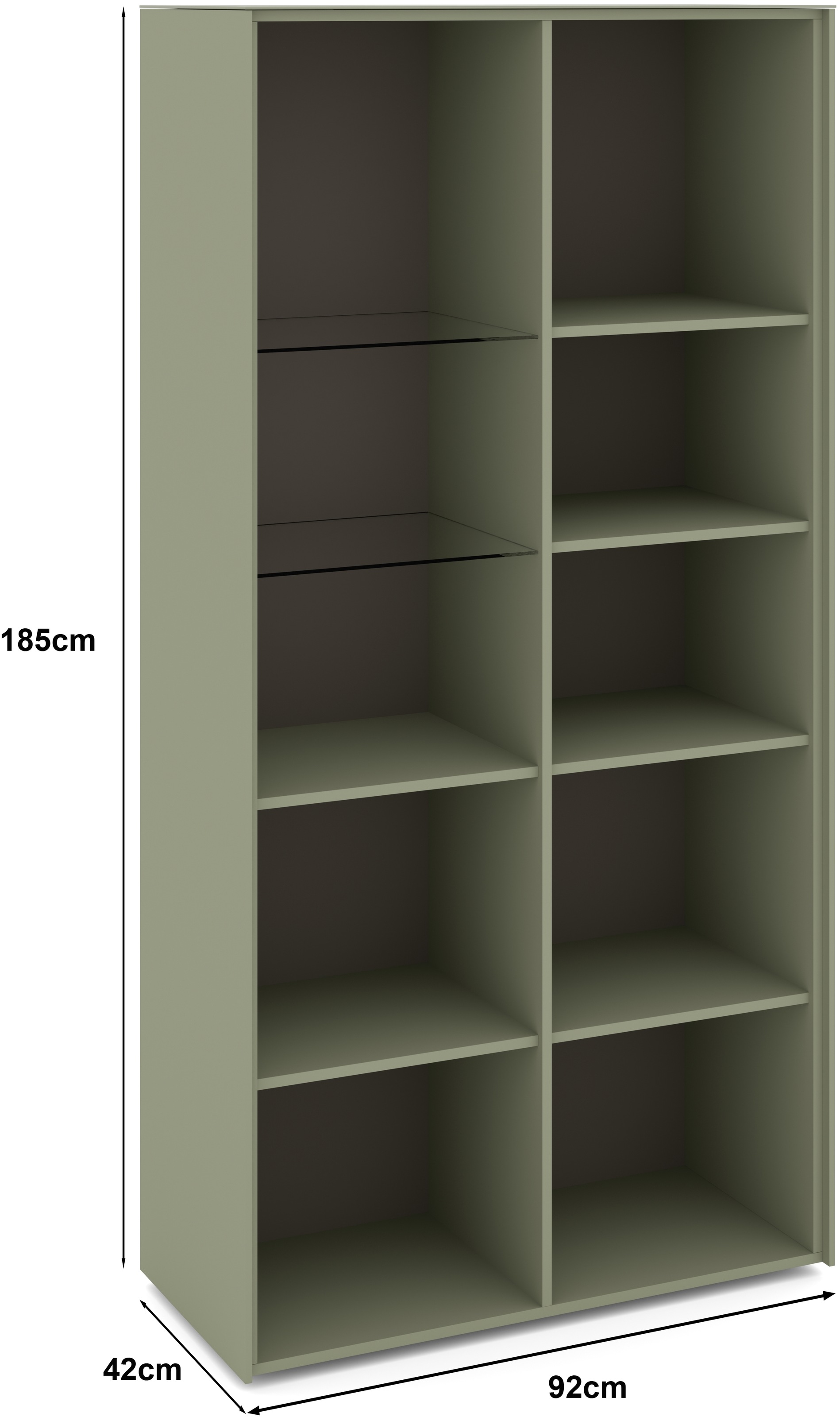 set one by Musterring Standvitrine »Reno« 1 Stk. tlg. Mit Gleitern und in verschiedenen Farben erhältlich