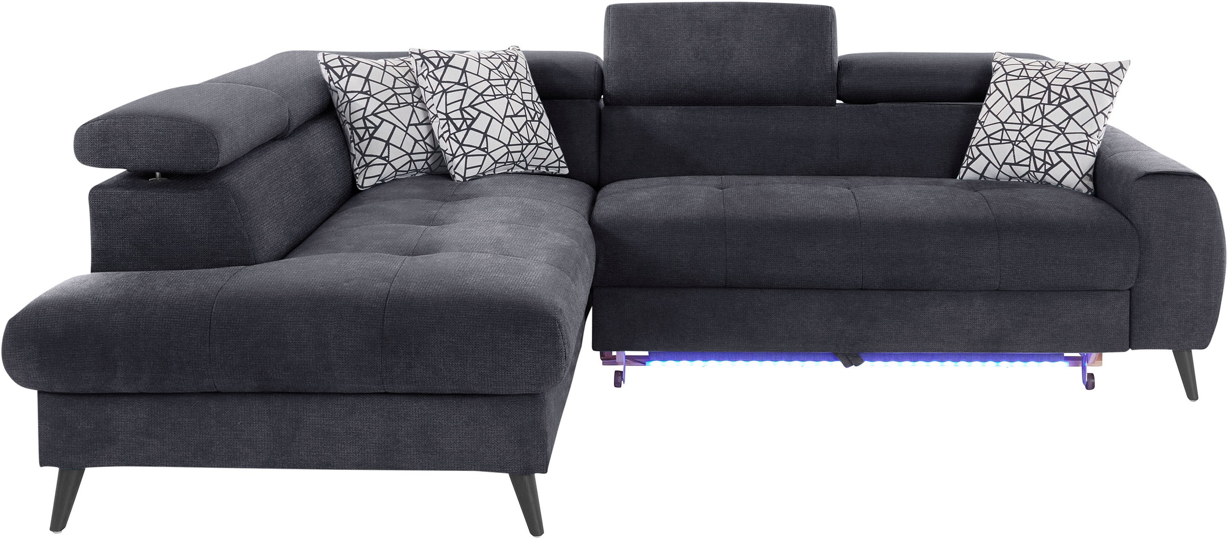 COTTA Ecksofa "Mia L-Form mit 3 Zierkissen", wahlweise mit Bettfunktion, Be günstig online kaufen