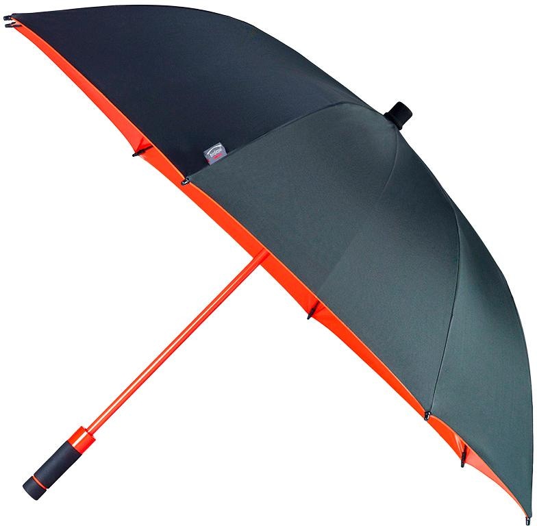 EuroSCHIRM® Stockregenschirm »birdiepal® seasons, schwarz/orange«, Mit UV-Lichtschutzfaktor 50+