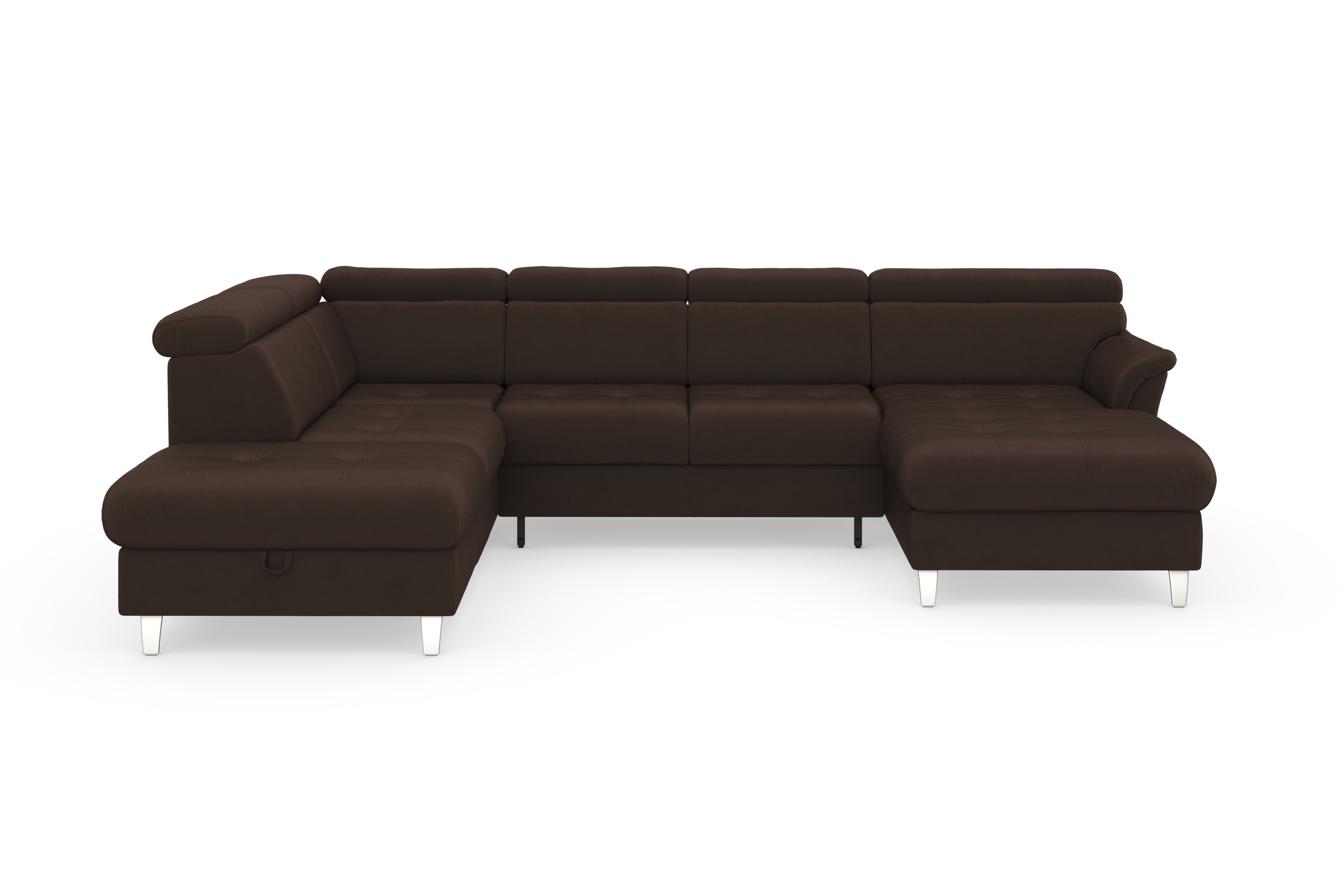 sit&more Wohnlandschaft »Marano U-Form«, inklusive Kopfteilverstellung, wahlweise mit Bettfunktion, Bettkasten