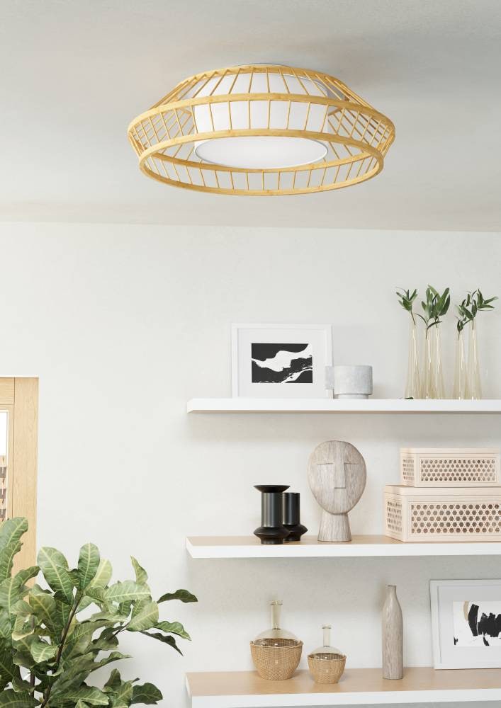 EGLO Deckenleuchte »YUKU-Z«, 1 flammig, Leuchtmittel LED-Modul | LED fest integriert, ZigBee, App und Sprachsteuerung Alexa, RGB, dimmbar, Ø 46 cm