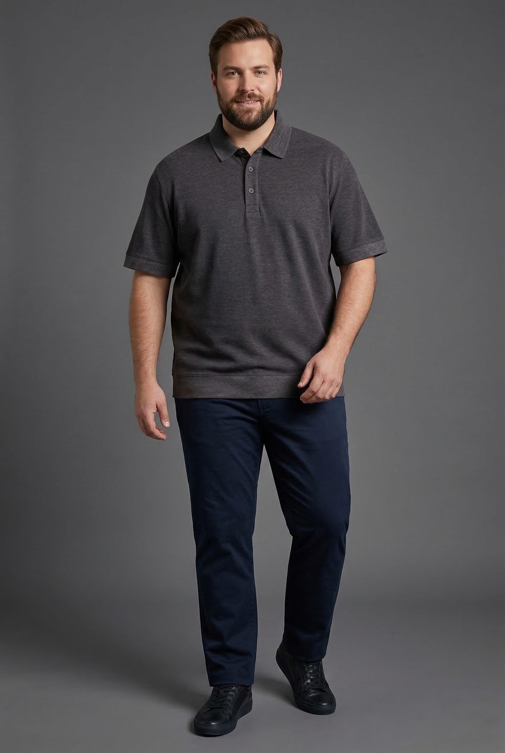 Man's World Plus Poloshirt »auch in Grosse Größen bis Gr. 7XL Bauch-Fit« Regular Fit Passform, Kurzarm, unifarben, aus Piqué-Material