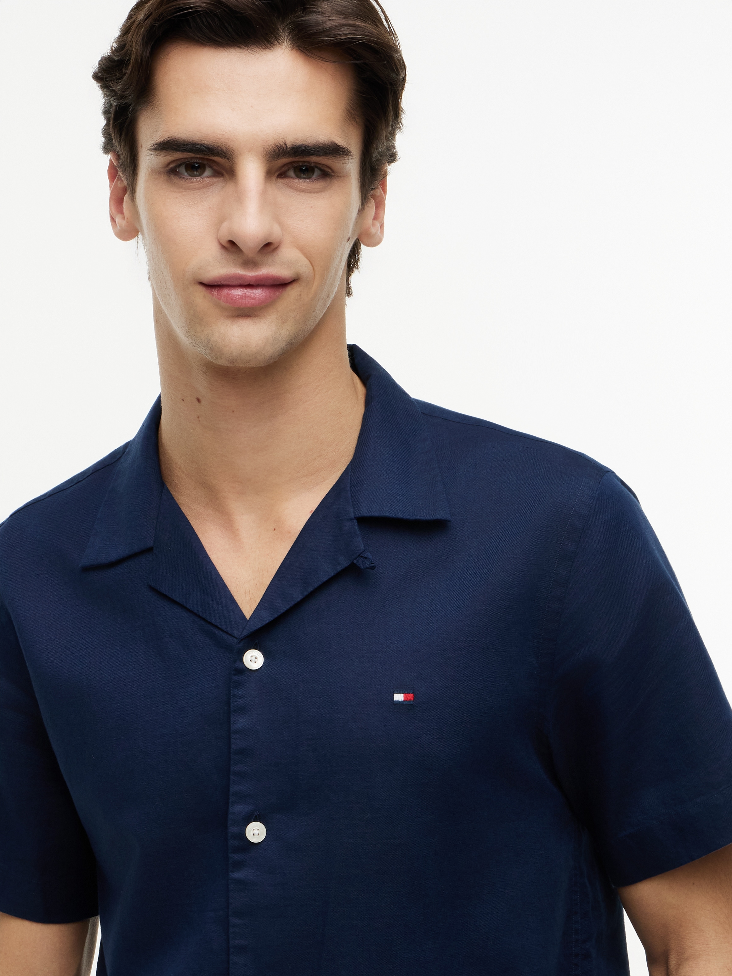 Tommy Hilfiger Kurzarmhemd »LINEN BLEND SOLID SS RF SHT«