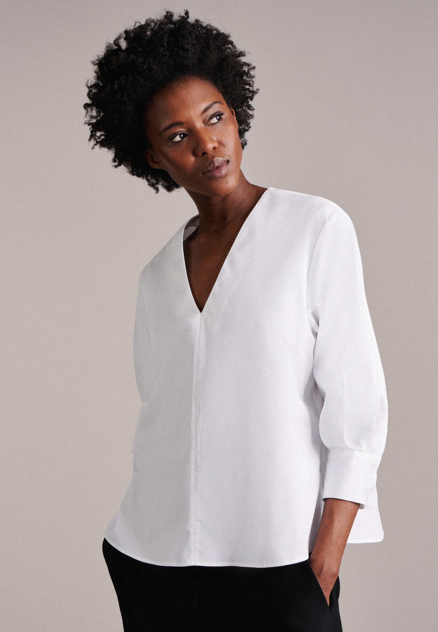 Klassische Bluse »Schwarze Rose«, Tunika Uni