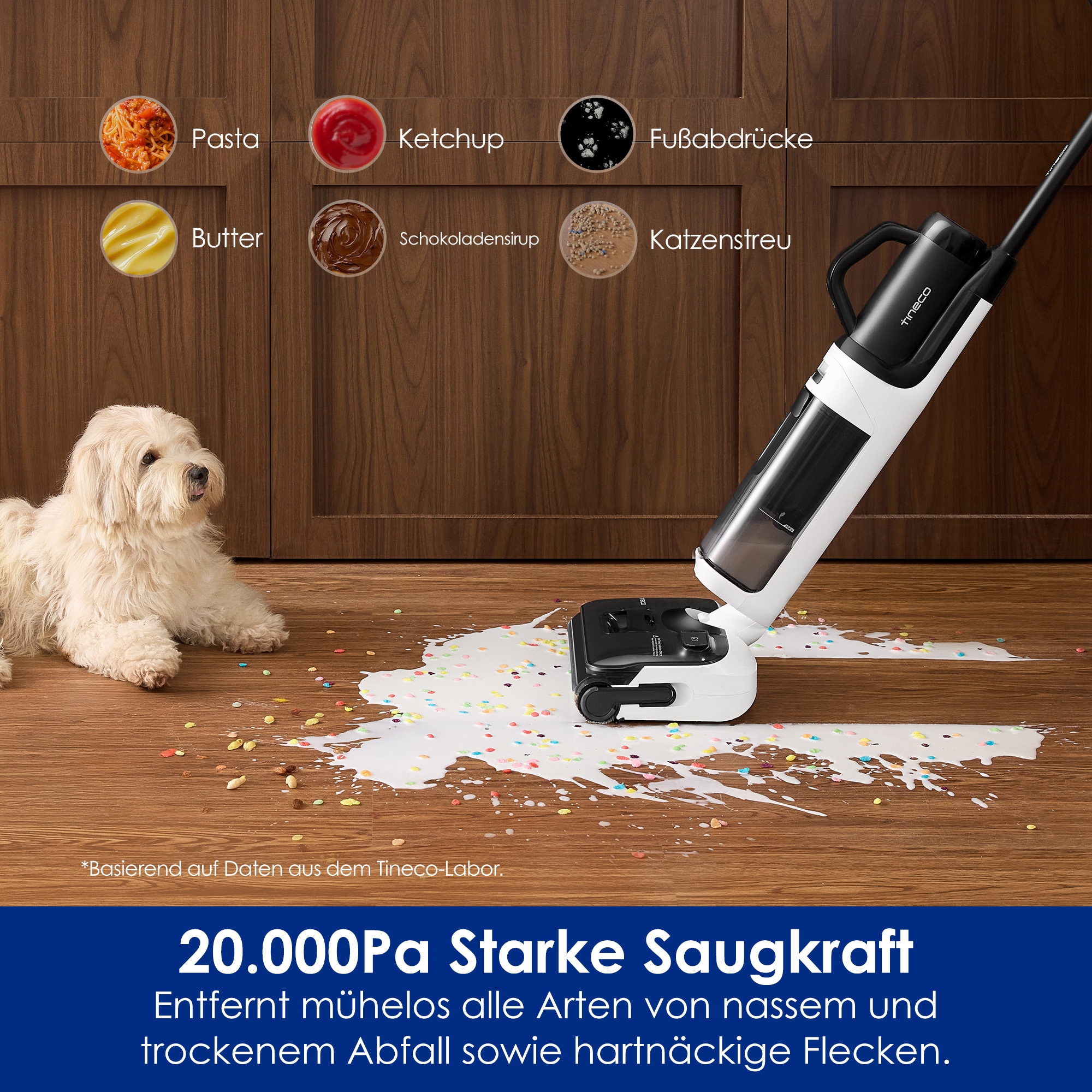 Tineco Nass-Trocken-Sauger »FLOOR ONE Switch i5 Stretch« Nass-Trocken-Sauger mit optionalem Handstaubsauger (inkl. Aufsätze)