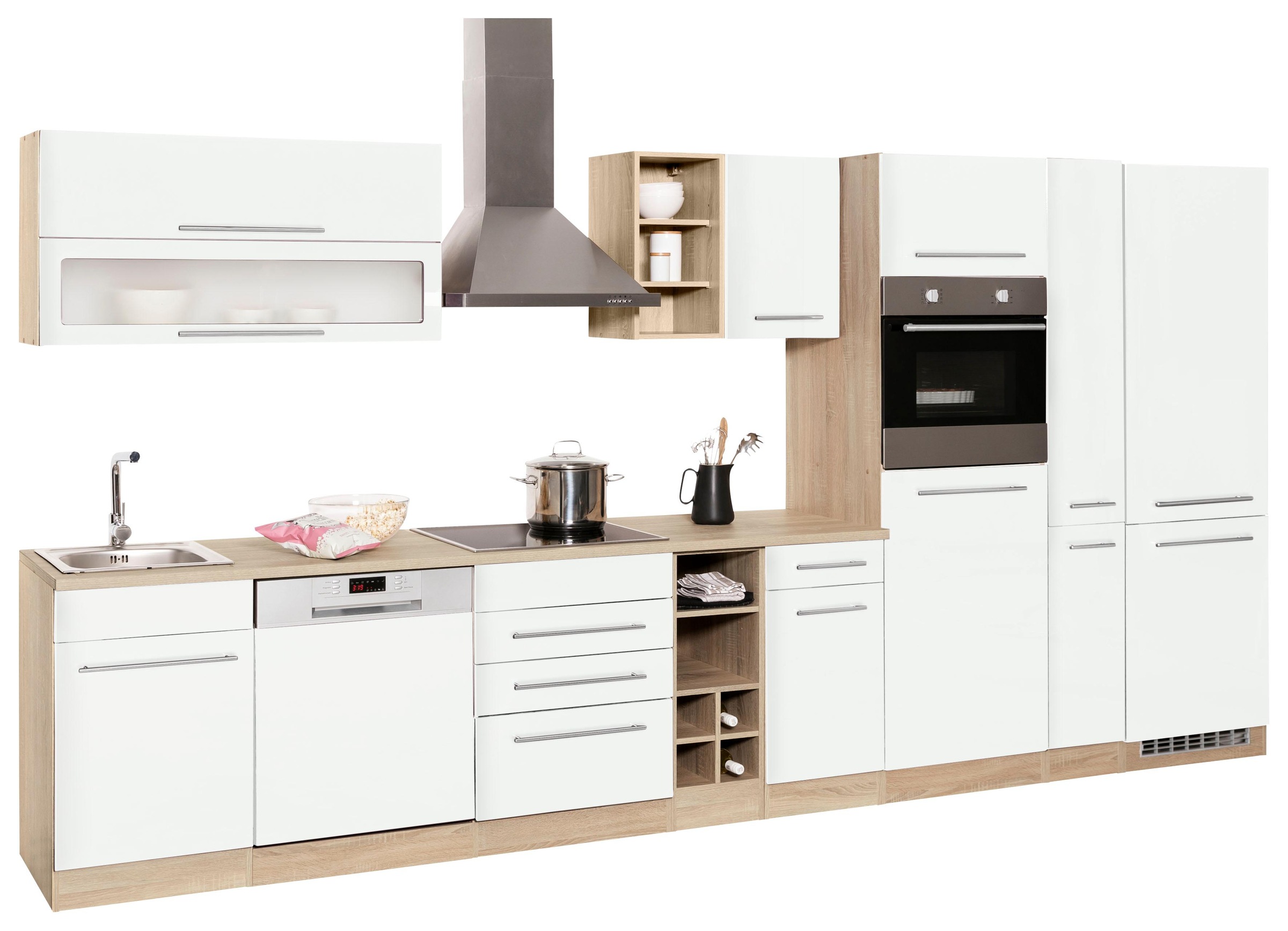 KOCHSTATION Küchenzeile »KS-Eton«, ohne E-Geräte, Breite 390 cm günstig online kaufen