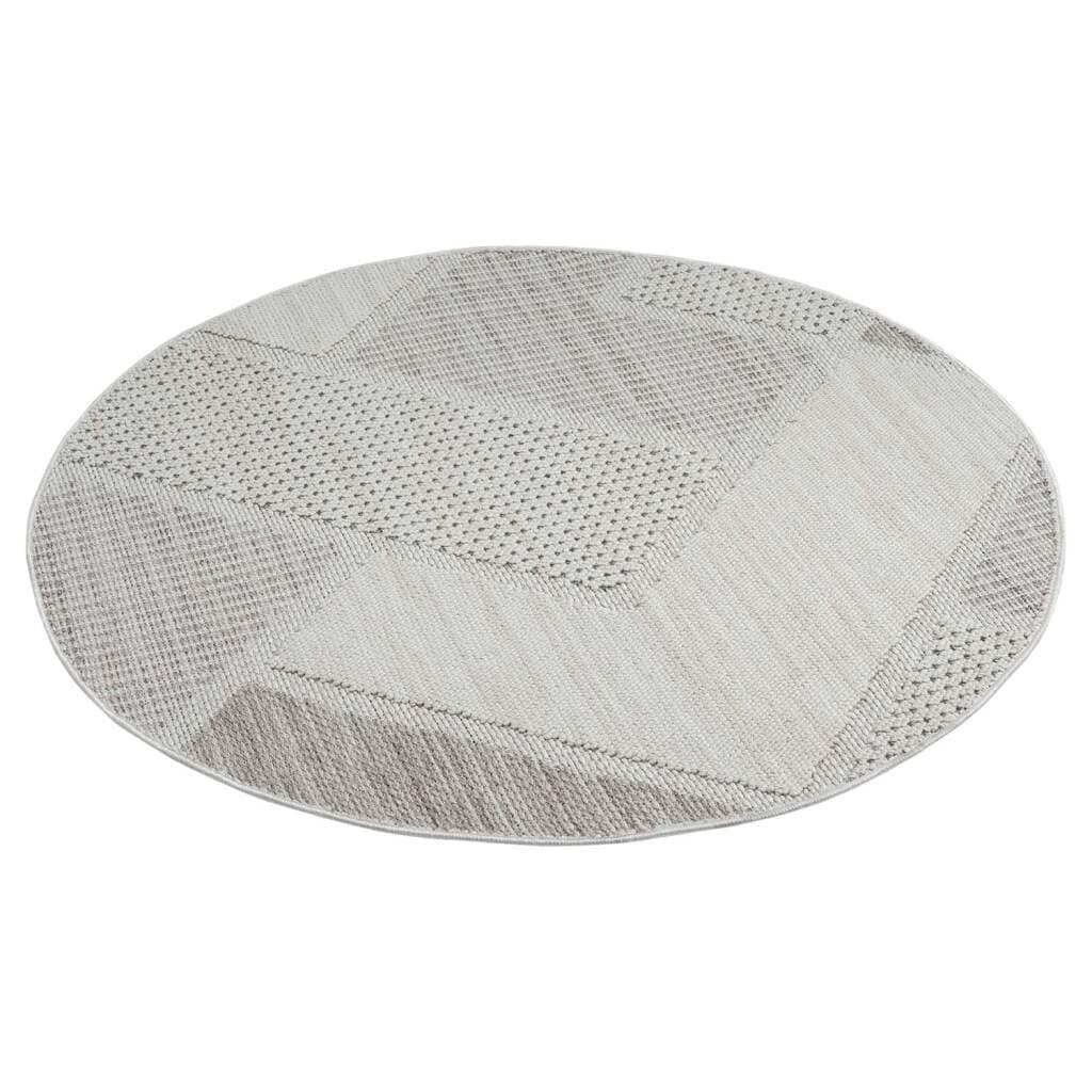 Carpet City Teppich »LINDO 8877«, rund, 11 mm Höhe, Kurzflor, Hochtief-Muster/ 3D-Effekt, Boho-Stil, Wohnzimmer