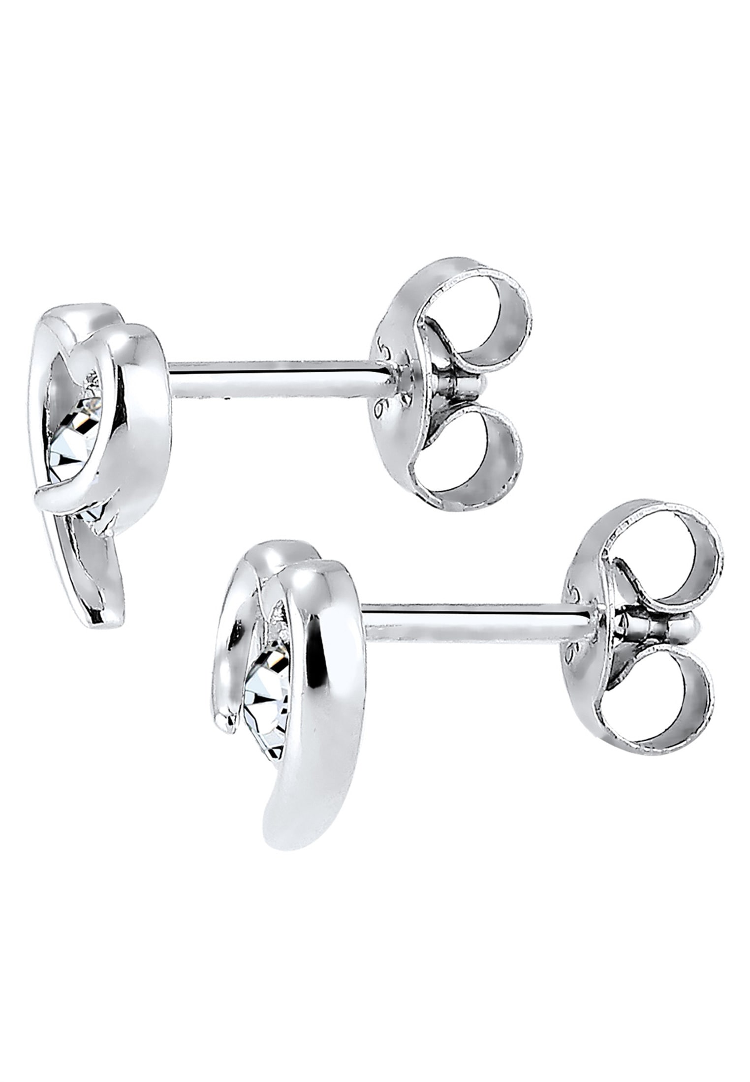 Elli Paar Ohrstecker »Herz Liebe Freunde Kristalle 925 Silber«
