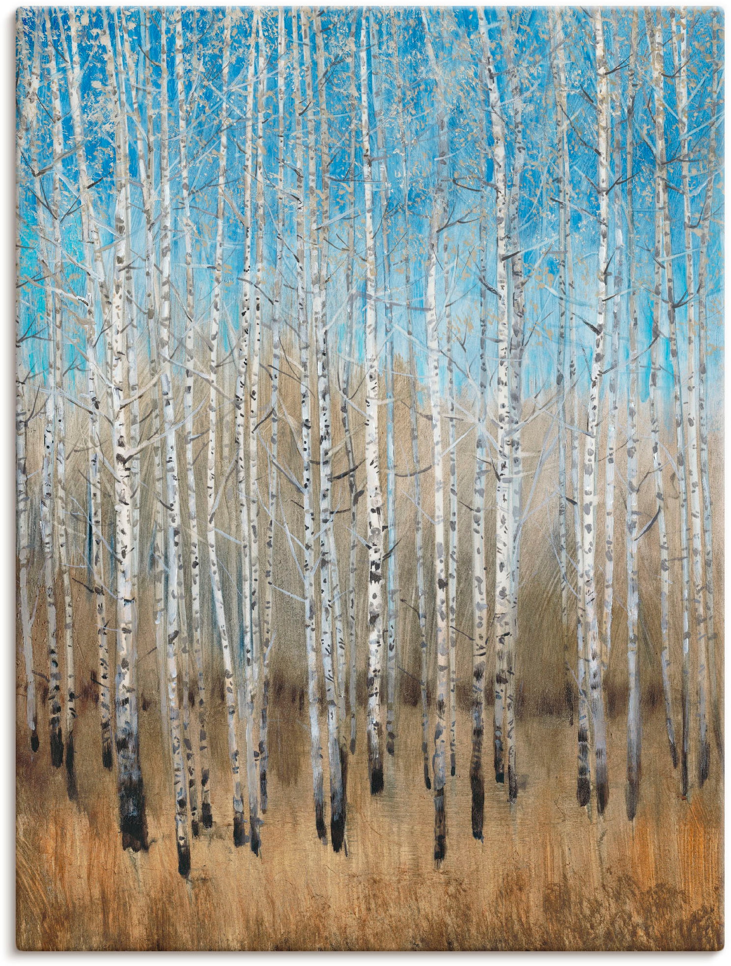 Artland Wandbild "Staubige blaue Birken II", Wald, (1 St.), als Leinwandbil günstig online kaufen