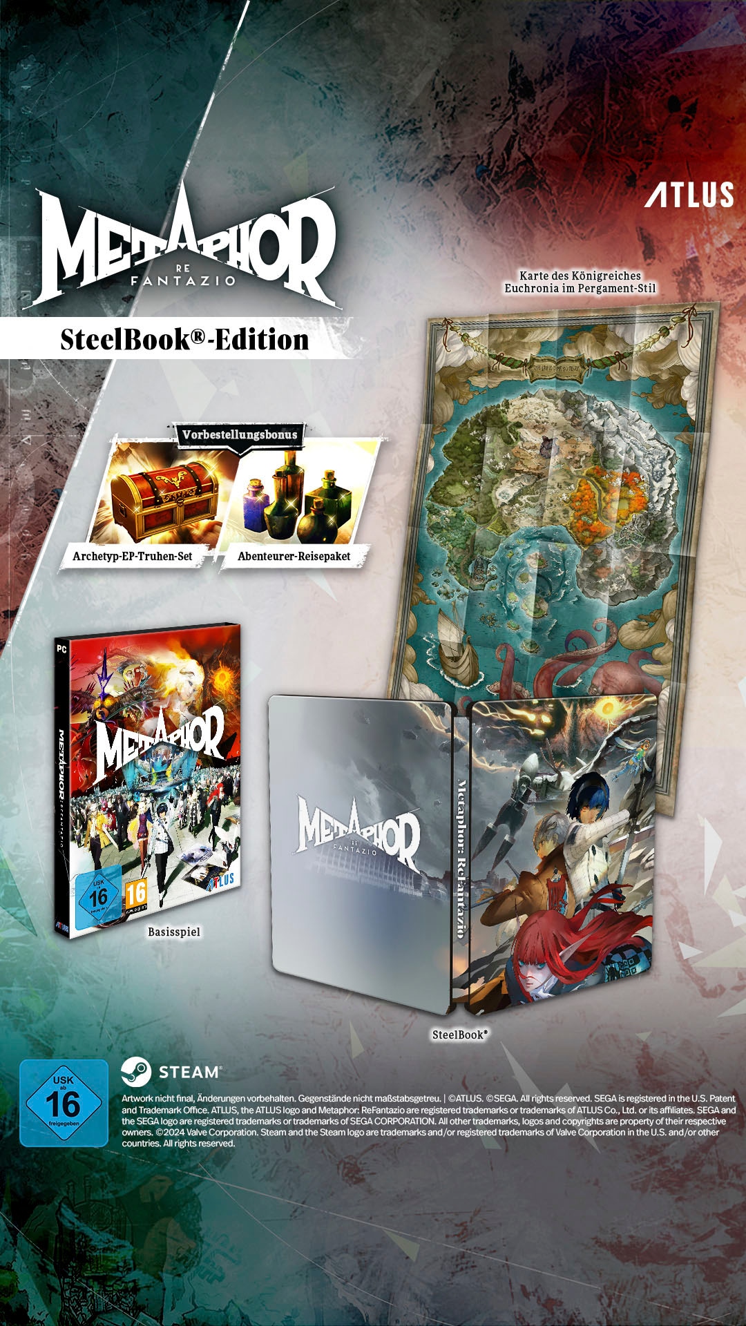 Atlus Spielesoftware »Metaphor: ReFantazio Steelbook Edition«, PC