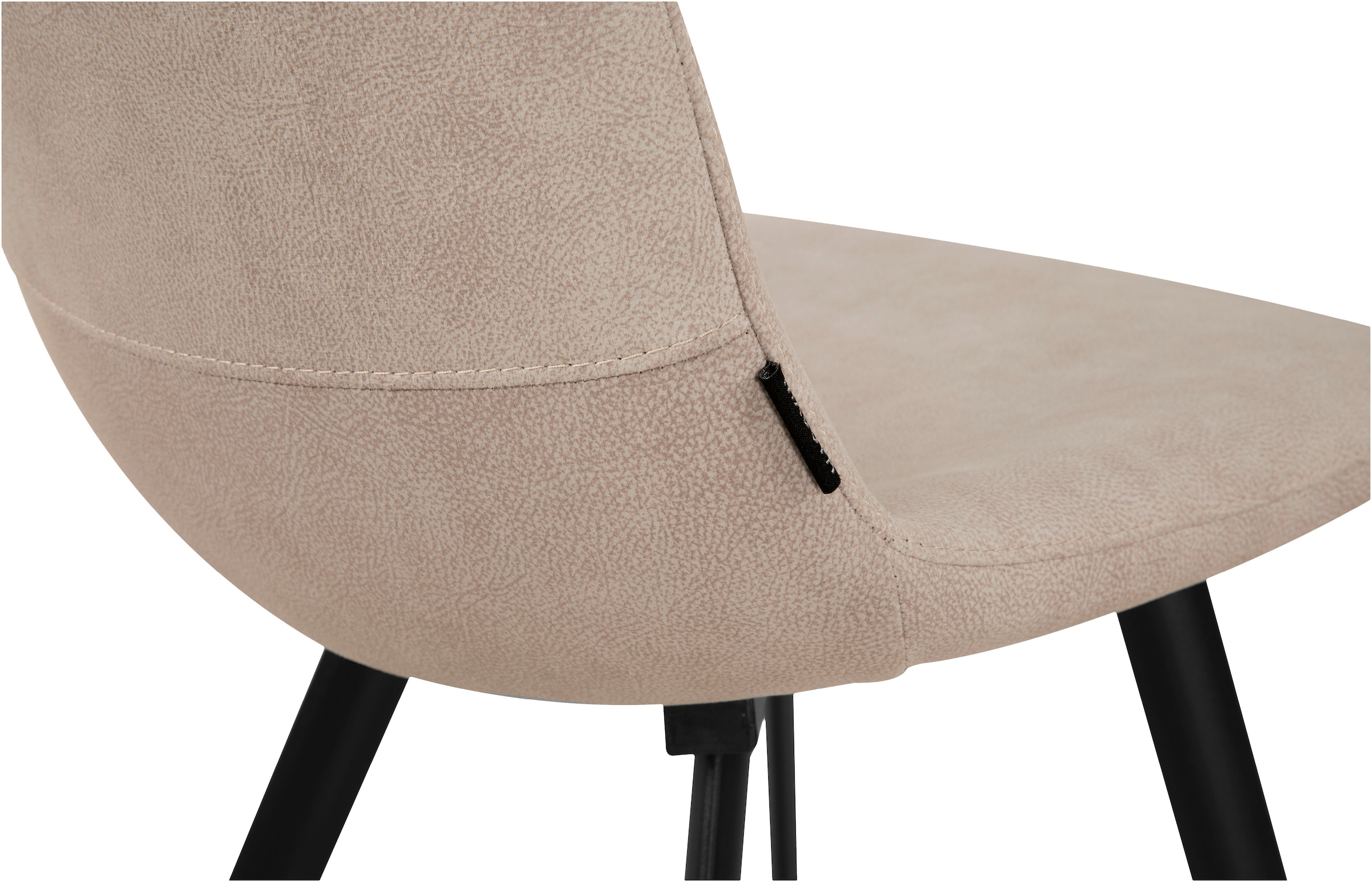 OMG Design Esszimmerstuhl »Pluto«, (Set), 2 St., Stoff, pflegeleichte Microfaser, Lederoptik