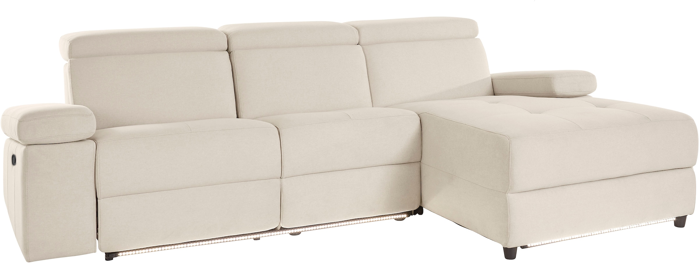 PLACES OF STYLE Ecksofa »Kilado, L-Form,« mit Relaxfunktion, verstellbarer Armlehne, Kopfteilverstellung