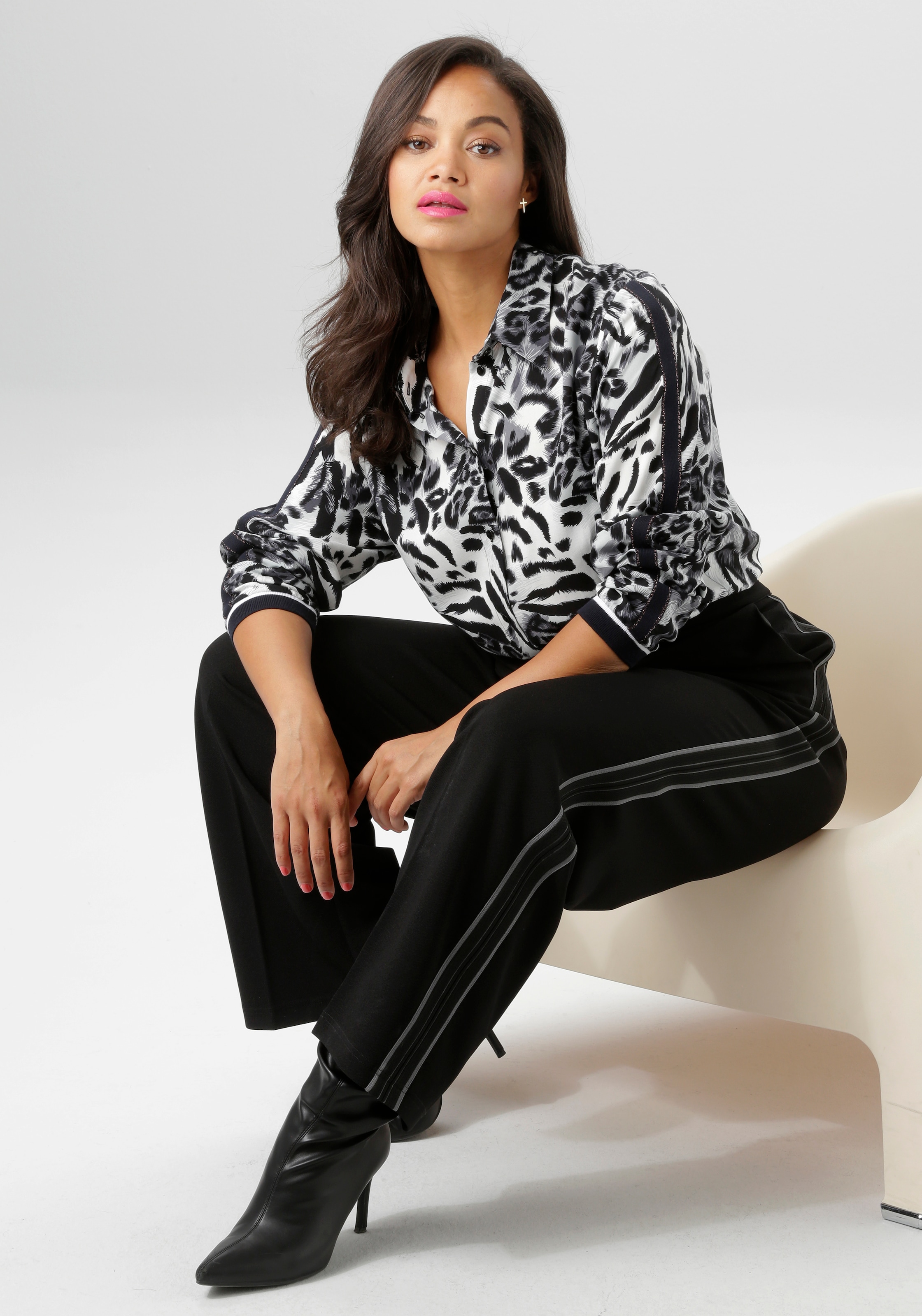 Aniston PLUS Hemdbluse, in trendigen Animal Dessin - NEUE KOLLEKTION