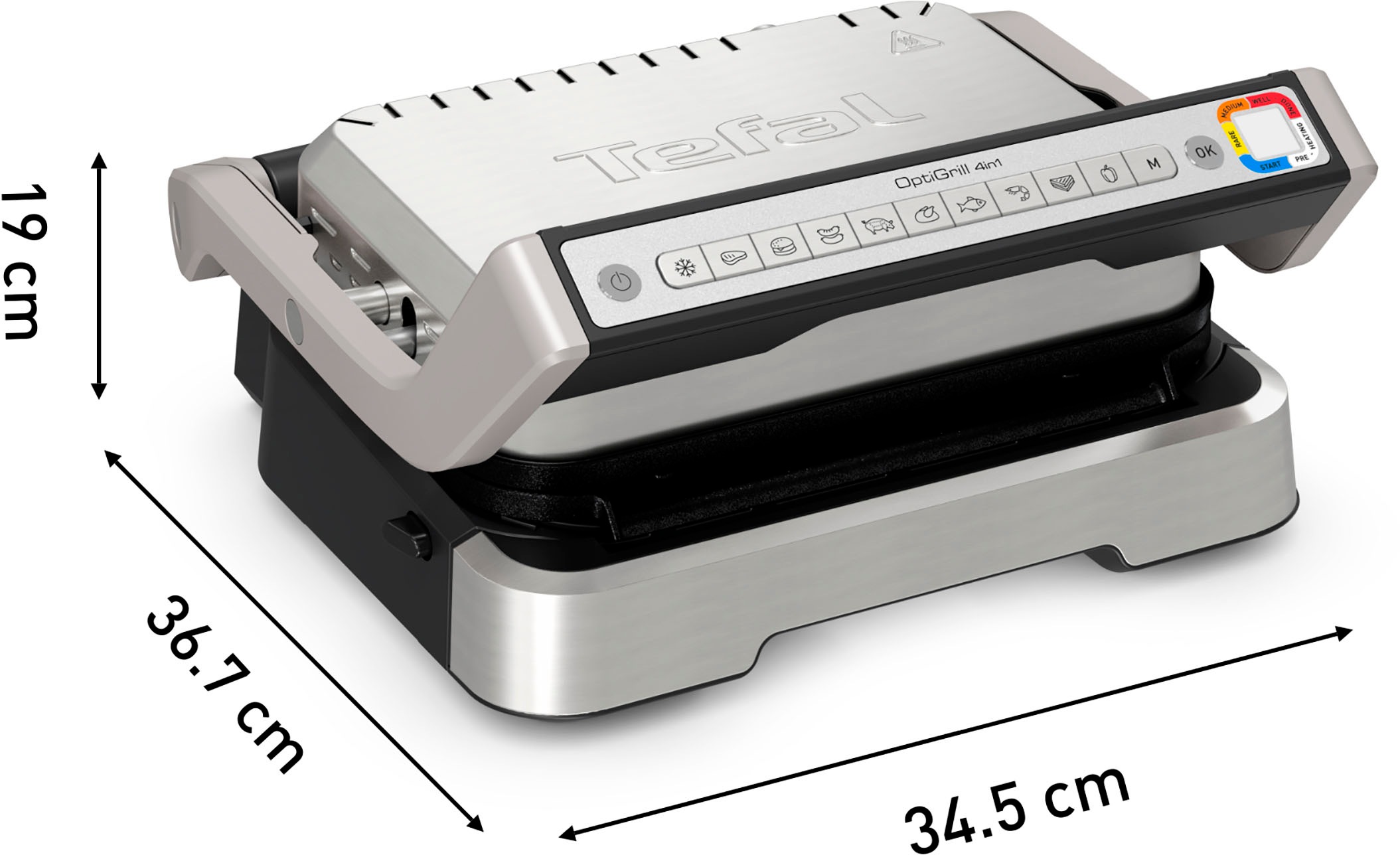 Tefal Kontaktgrill »GC774D TK OptiGrill 4in1 Grillen/BBQ/Ofen/kompl. Mahlzeit«, 2100 W, inkl. Backschale, Gratis Tipp-Kick-Spiel