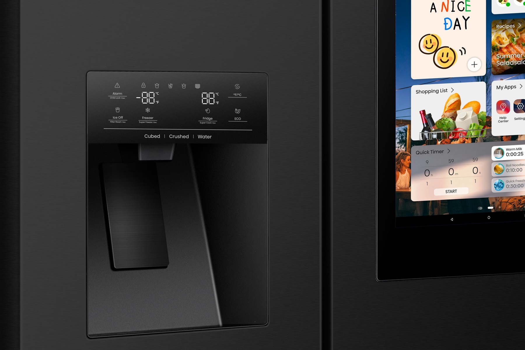 Hisense Side-by-Side »RS9P628GPFE«, großes SMART-Display