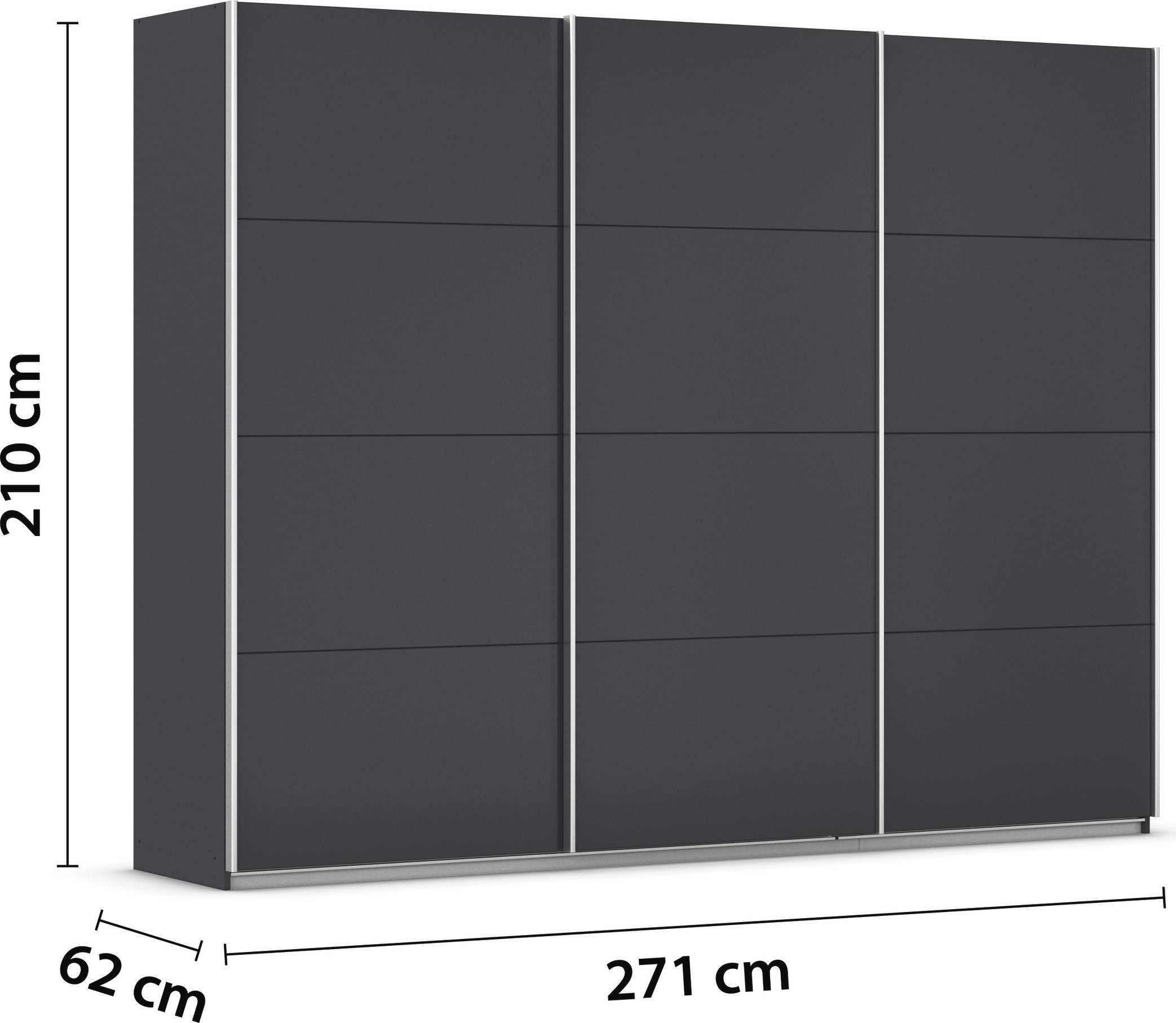 rauch Schwebetürenschrank »Kleiderschrank Schrank Garderobe AGORDO mit Dekor- oder Hochglanzfront«, (in zwei Griff-Farben), durchdachte Innenausstattung, in 4 Breiten und 2 Höhen MADE IN GERMANY