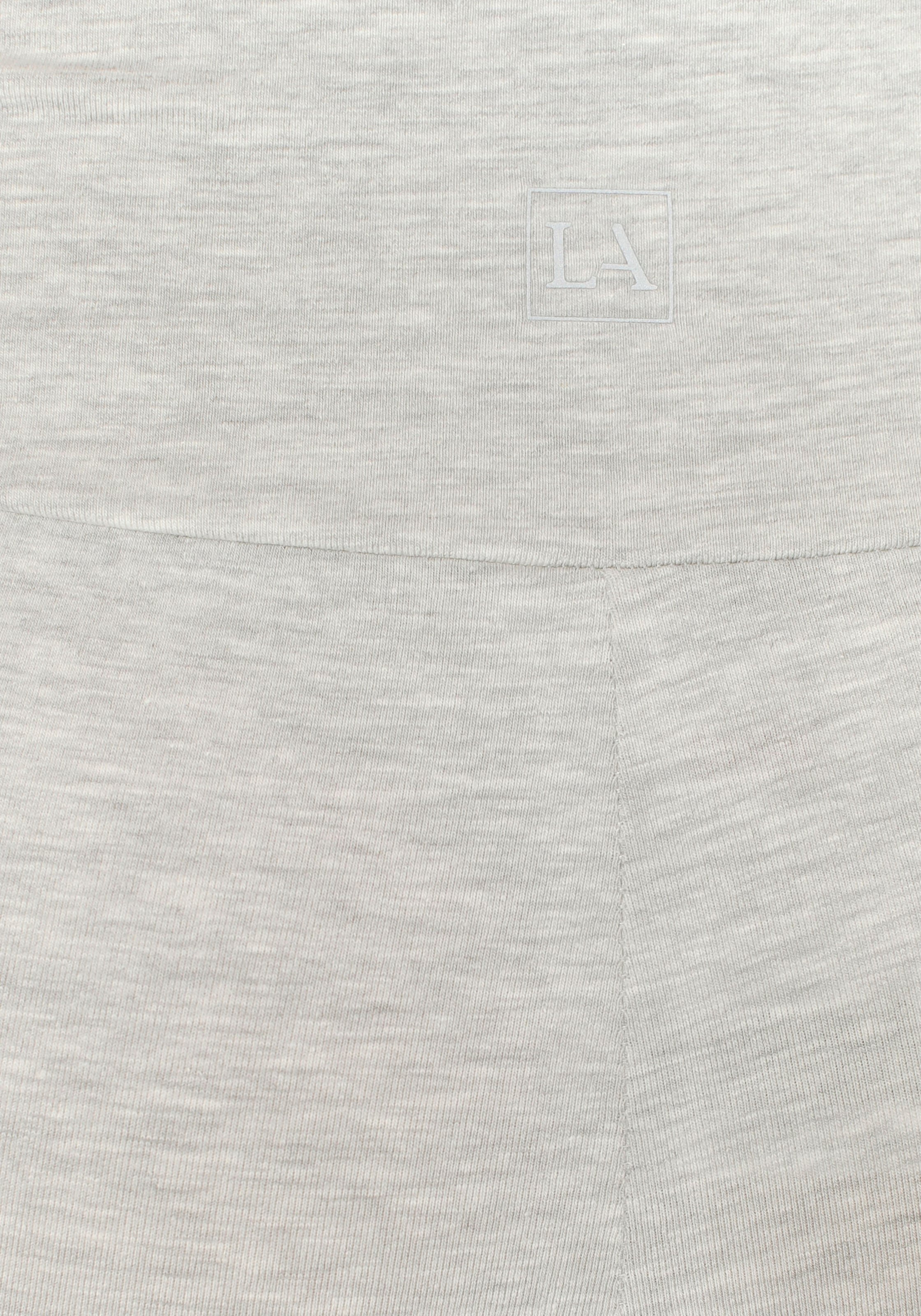 LASCANA Shorts  mit breitem Bündchen und Logodruck