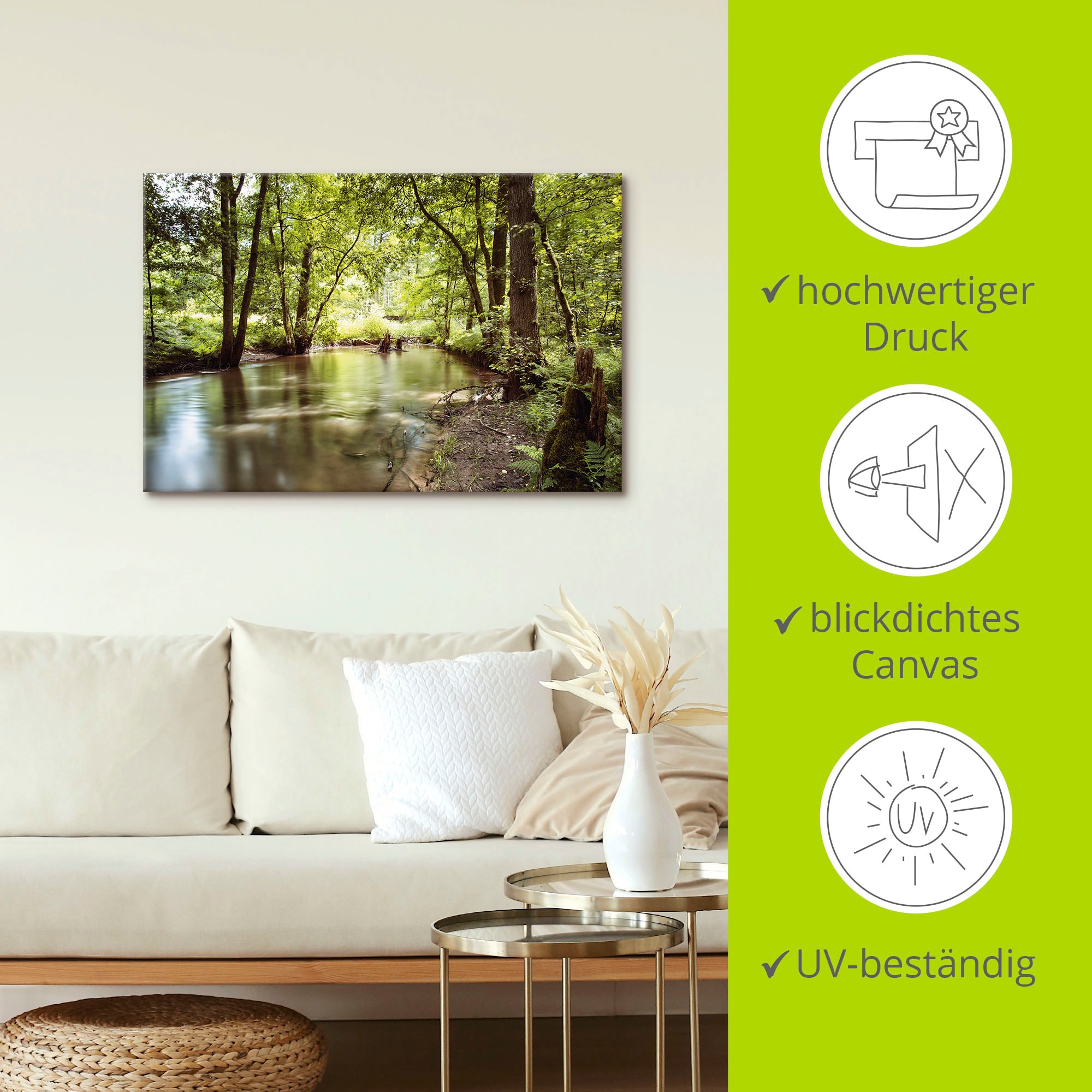Artland Leinwandbild »Spessart II«, Wald, (1 St.), auf Keilrahmen gespannt