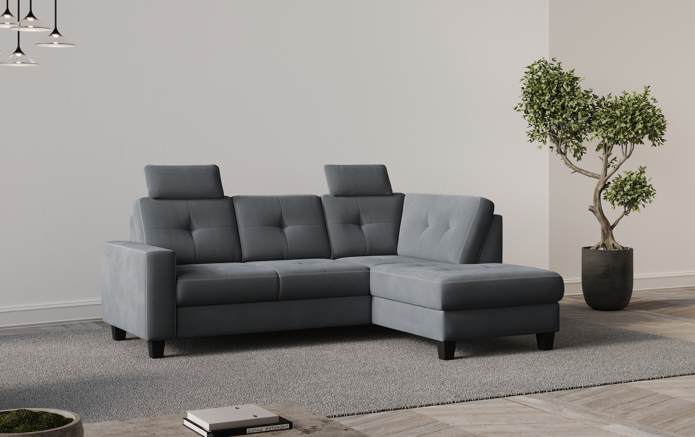 PLACES OF STYLE Ecksofa »Varese« wahlweise mit Bettfunktion und Bettkasten günstig online kaufen