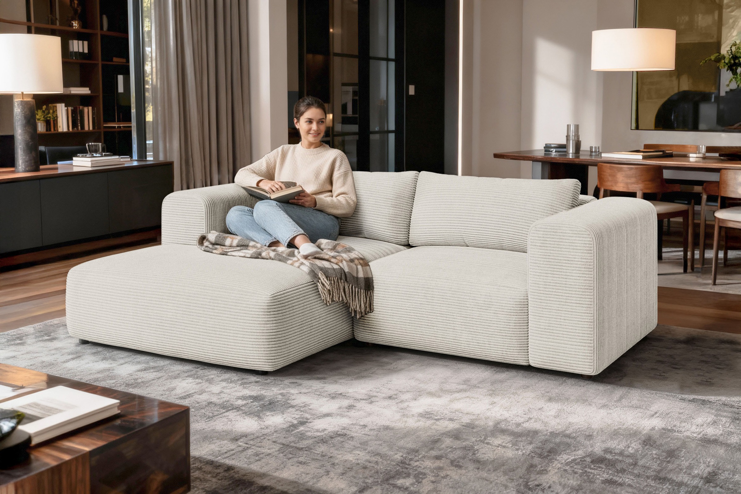 OTTO home Ecksofa »TIARRA Design-Sofa mit Ottomane recht/links bestellbar, günstig online kaufen