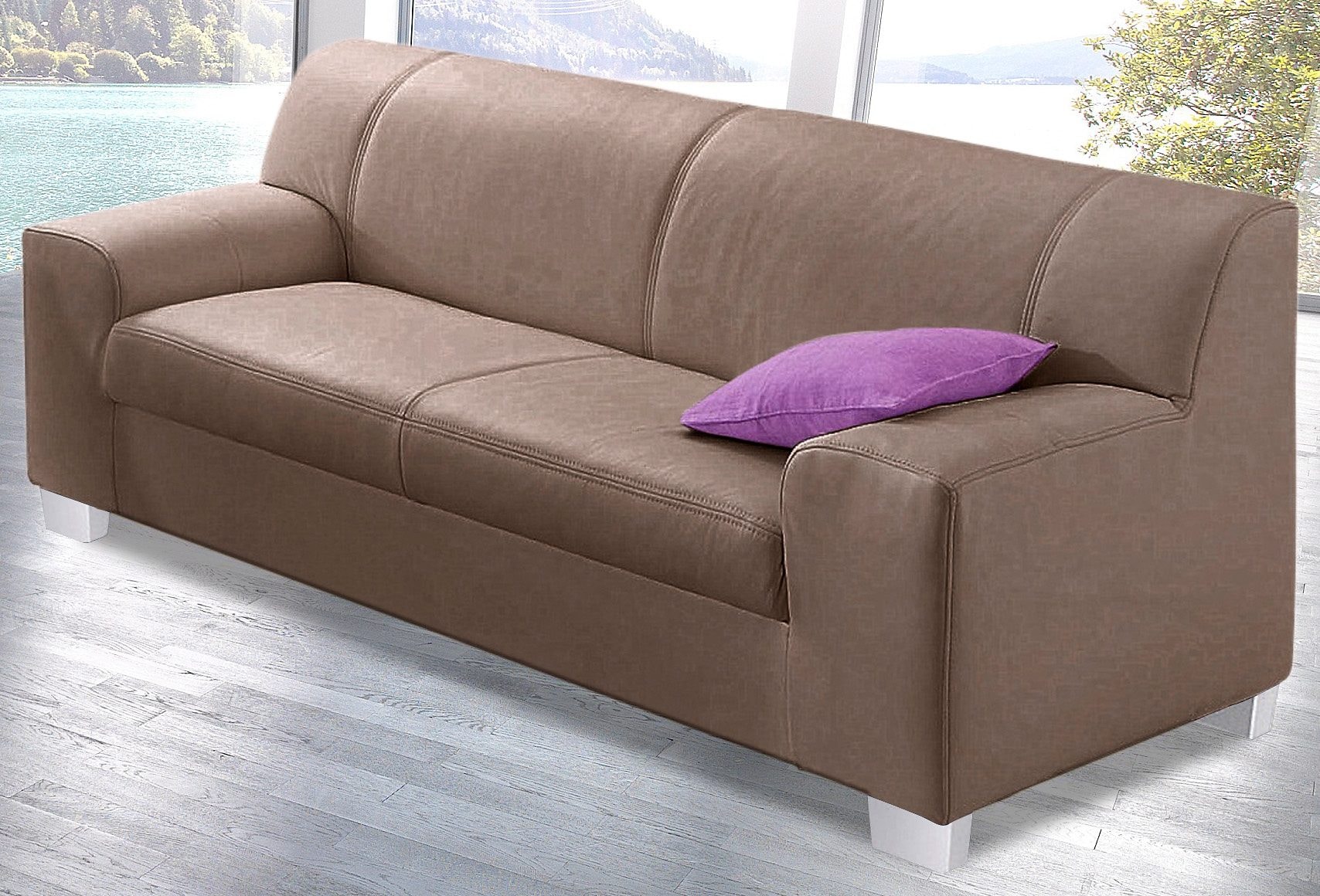 DOMO collection 3-Sitzer »Amando zeitlos und modern, komfortabel,«, in vielen Bezugsvarianten, auch in Leder