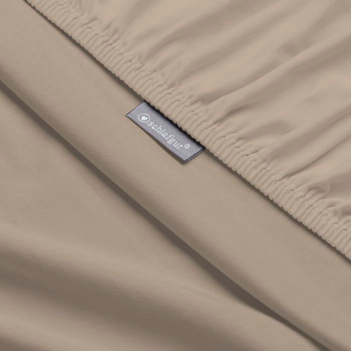 Schlafgut Spannbettlaken »Mako-Jersey aus 100% Baumwolle, Bettlaken«, für Matratzen bis 20 cm Höhe, in 90x200, 140x200 oder 180x200 cm