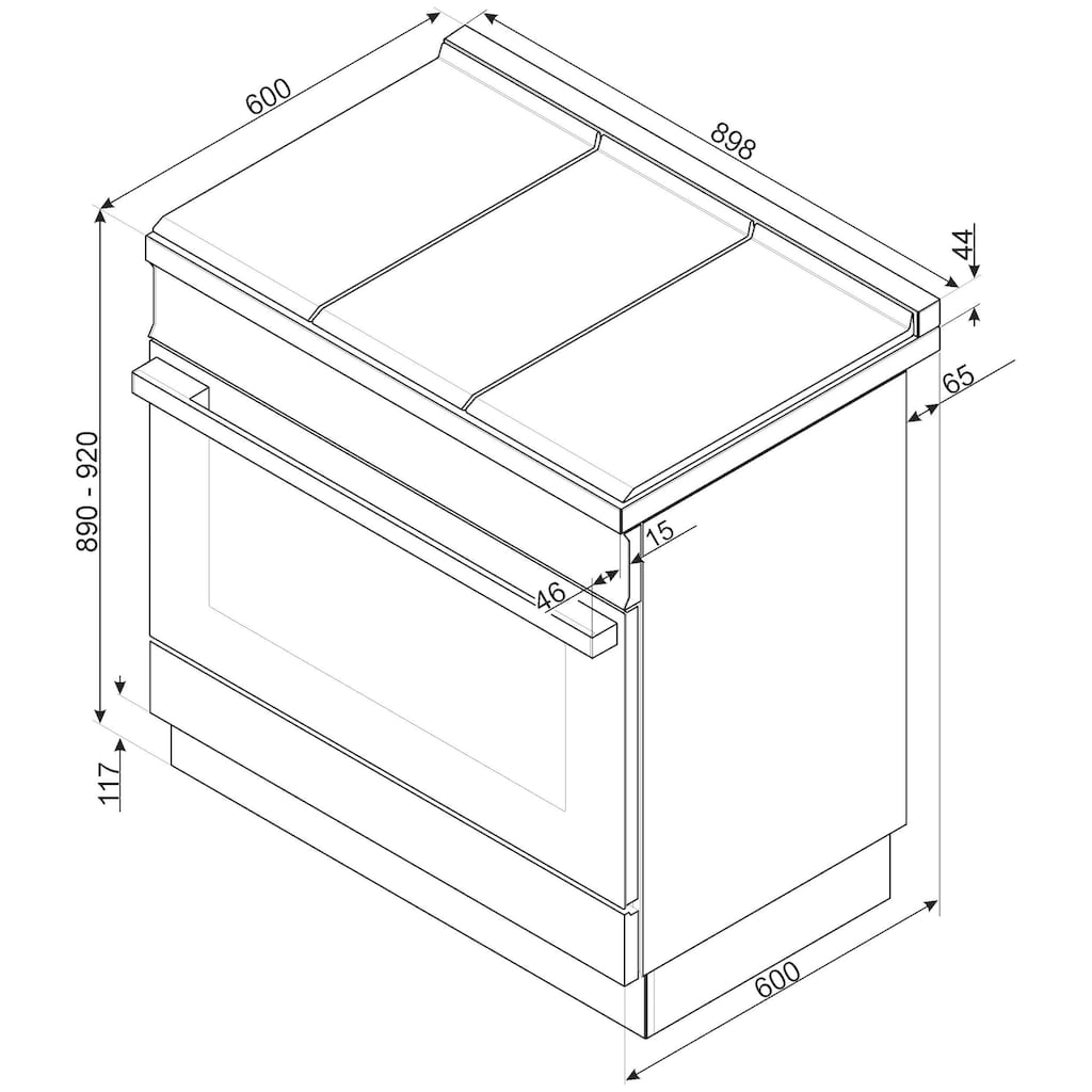 Smeg Induktions-Standherd »CPF9IPBL«, CPF9IPX