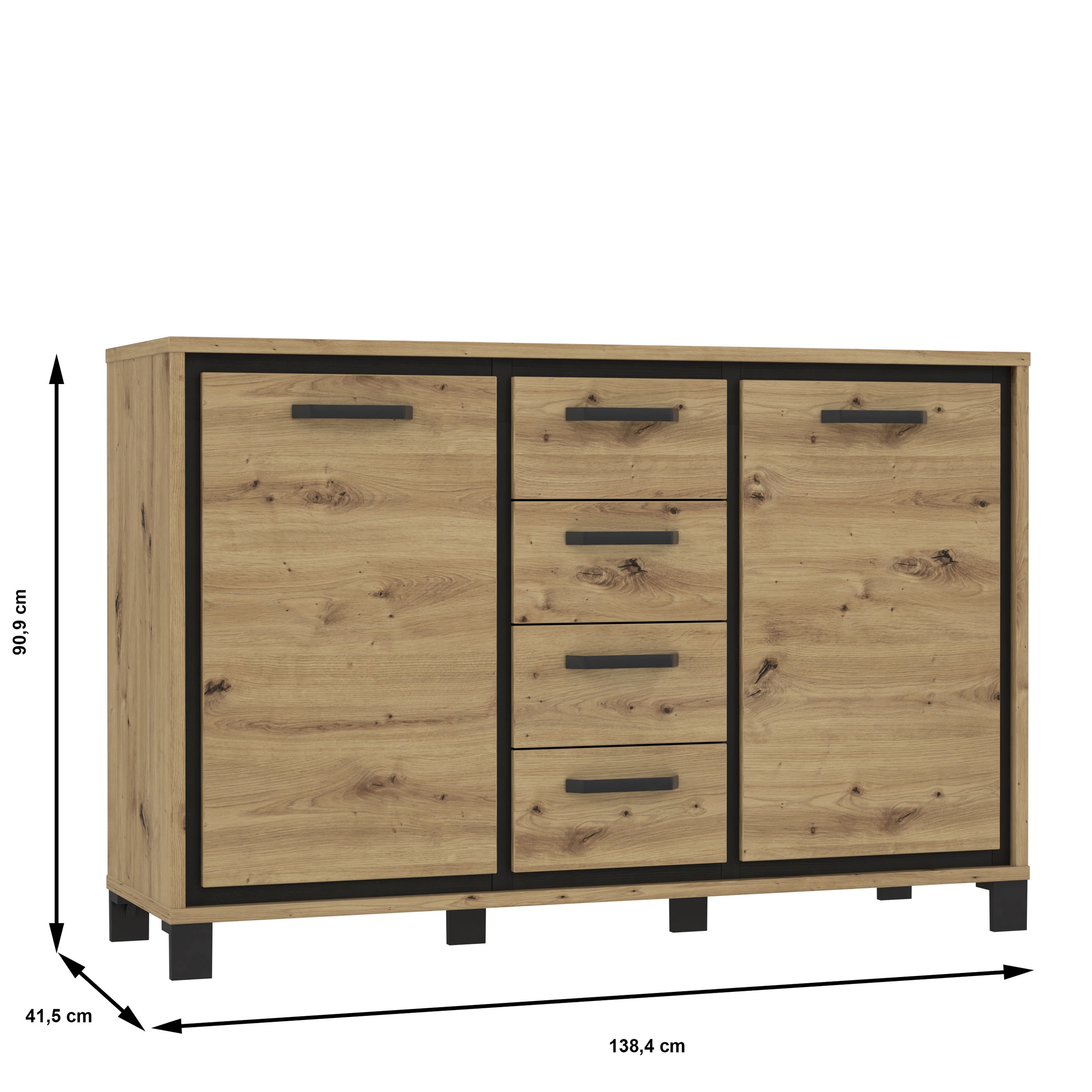 FORTE Sideboard »Trondheim«, Breite 138 cm