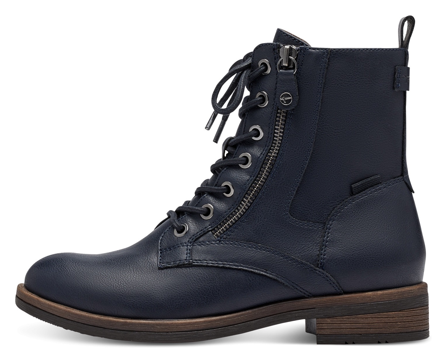 Tamaris Schnürboots, Blockabsatz, Schnürboots Stiefelette mit Zierreißverschluss