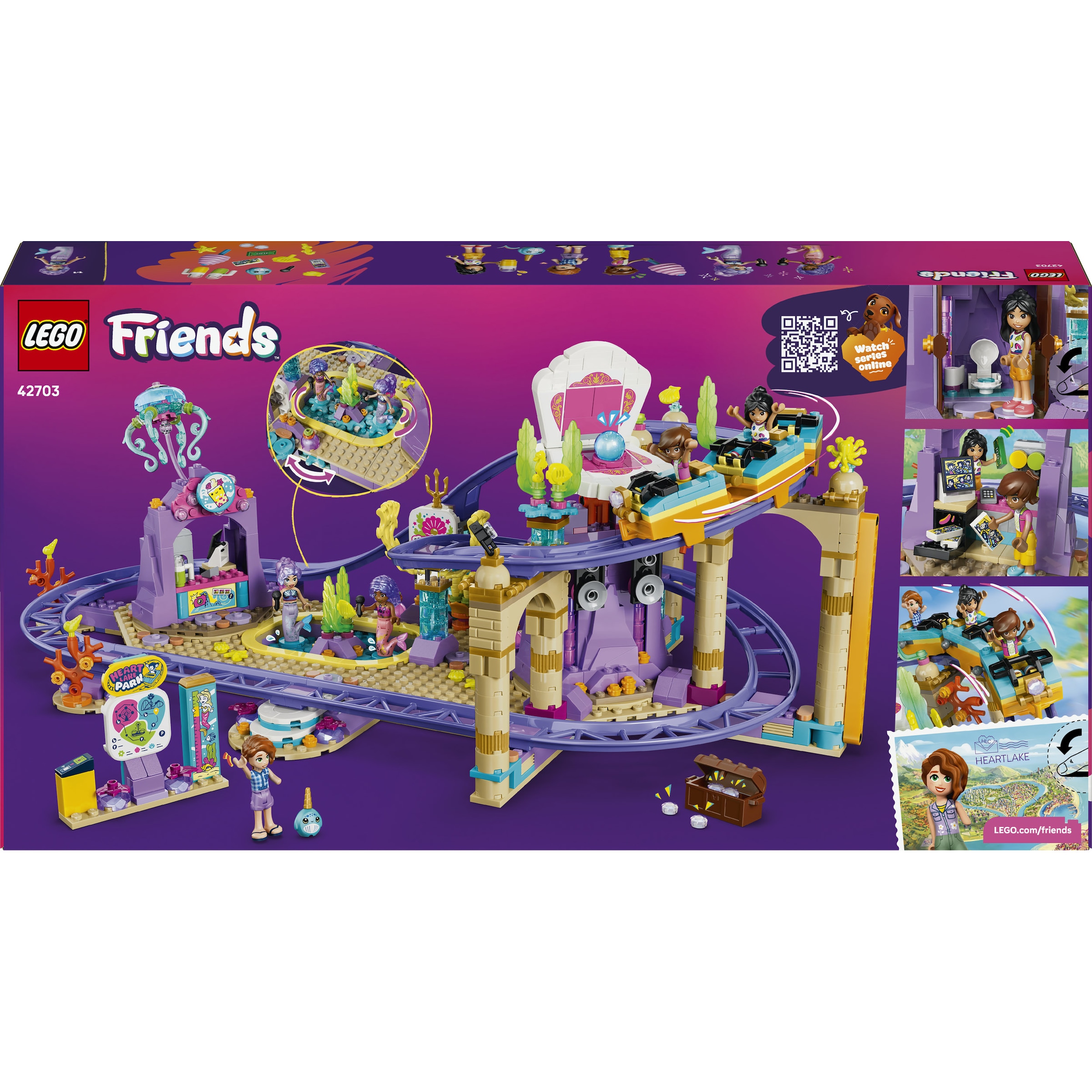 LEGO® Konstruktionsspielsteine »Meerjungfrauen-Achterbahn (42703), LEGO Friends« Made in Europe