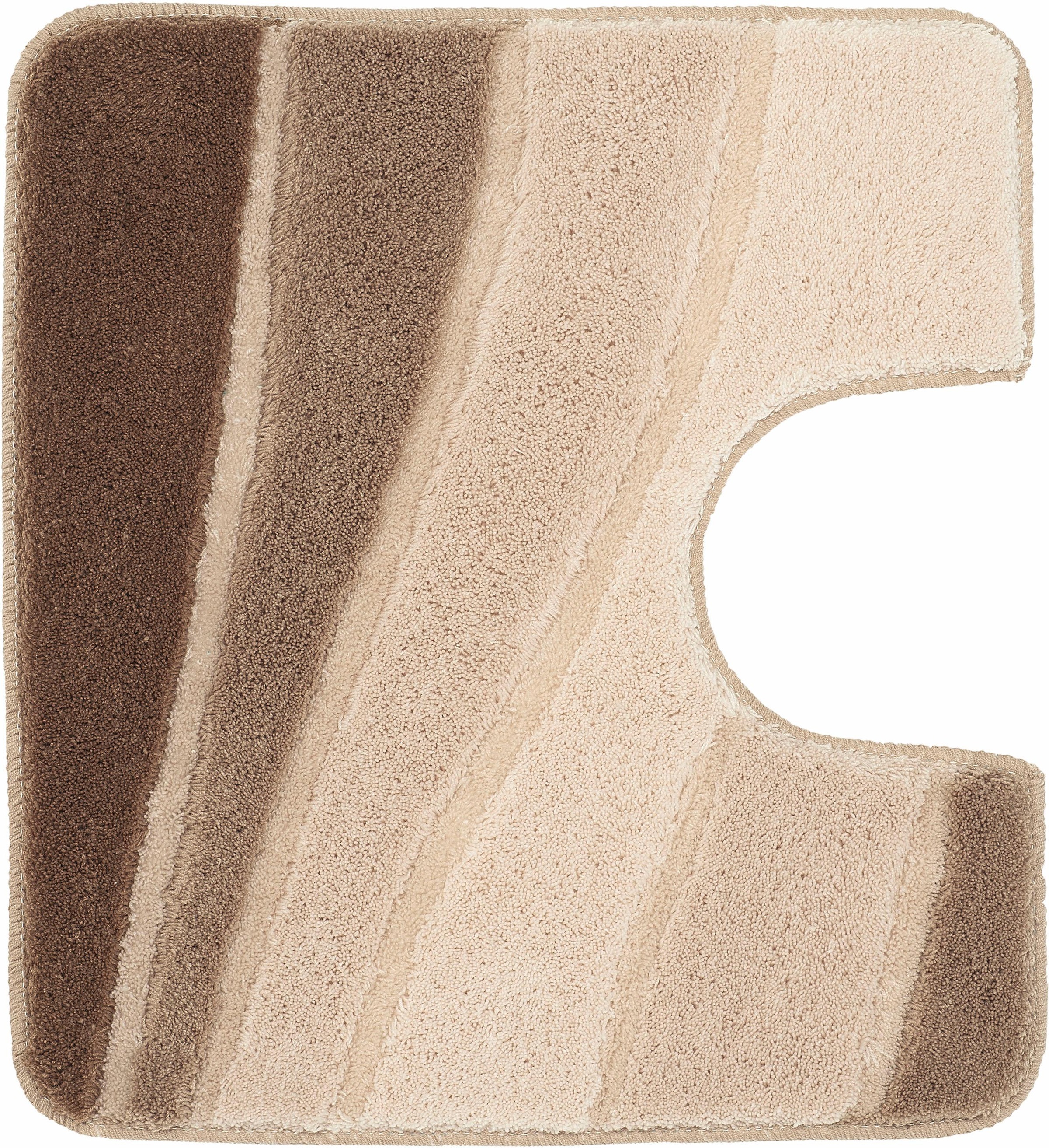MEUSCH Badematte »Ocean«, rutschhemmend beschichtet, fußbodenheizungsgeeignet, Badteppich, Wellen Design, mit Farbverlauf, Hoch-Tief Effekt, waschbar