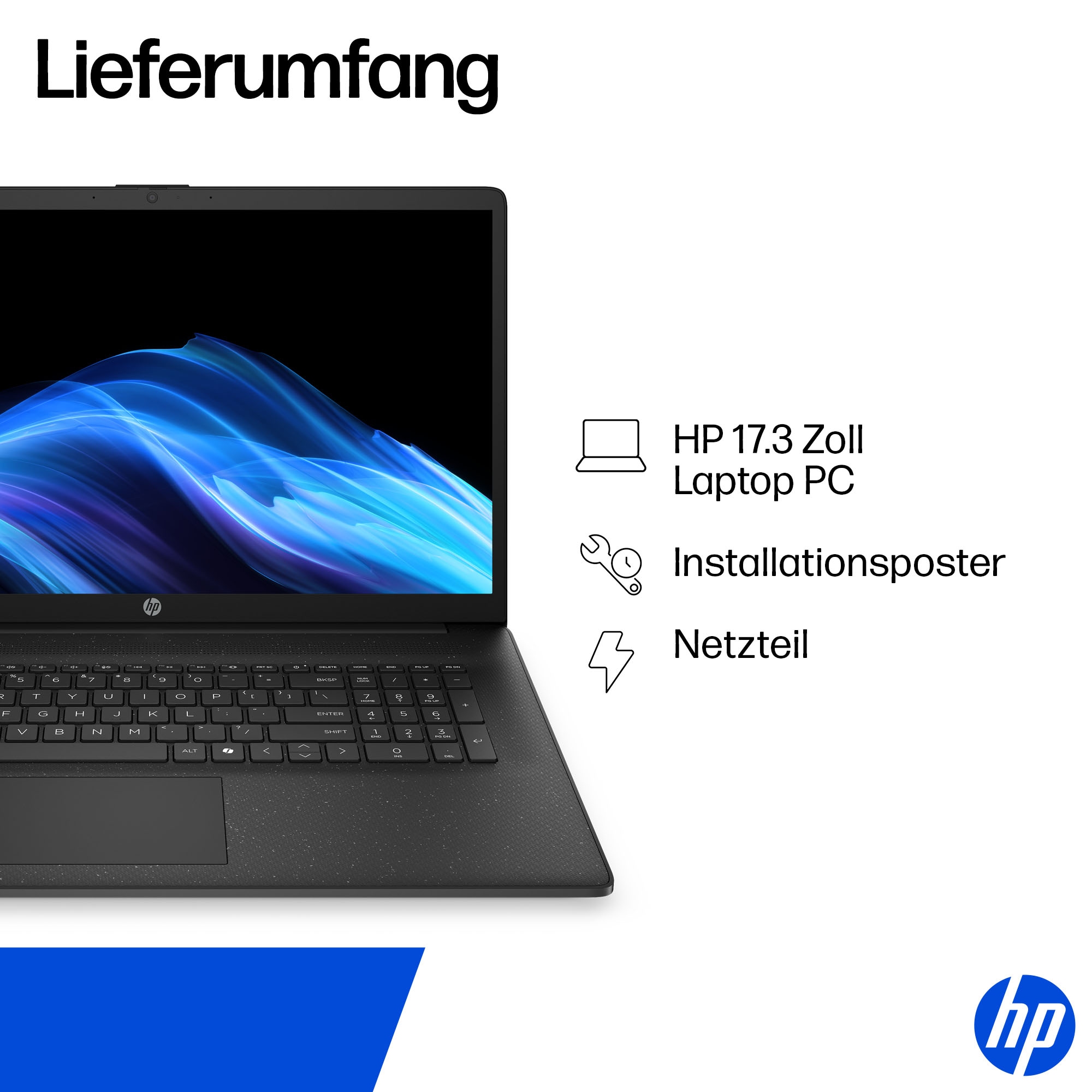 HP Notebook »17-cp AMD« 43,9 cm / 17,3 ″ AMD Ryzen 5 Radeon Graphics 512 GB SSD