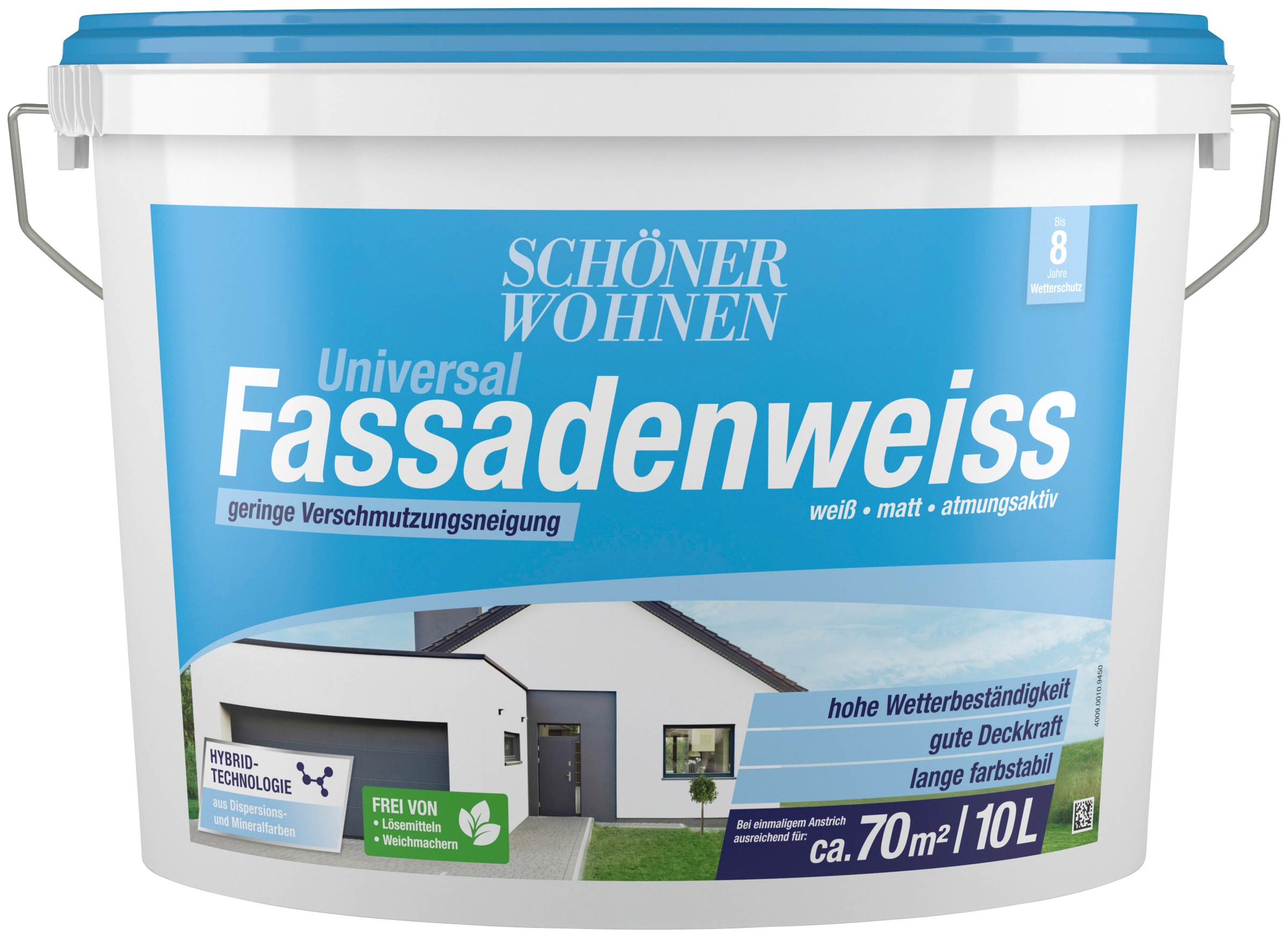 SCHÖNER WOHNEN-Kollektion Fassadenfarbe »Universal-Fassadenweiss«, 10 Liter, weiß,... kaufen