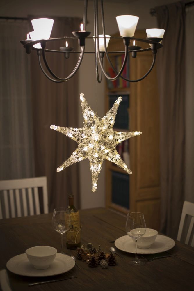 KONSTSMIDE LED Stern »LED Acryl Dioden kaufen warm auf 32 Stern«, Rechnung weiße