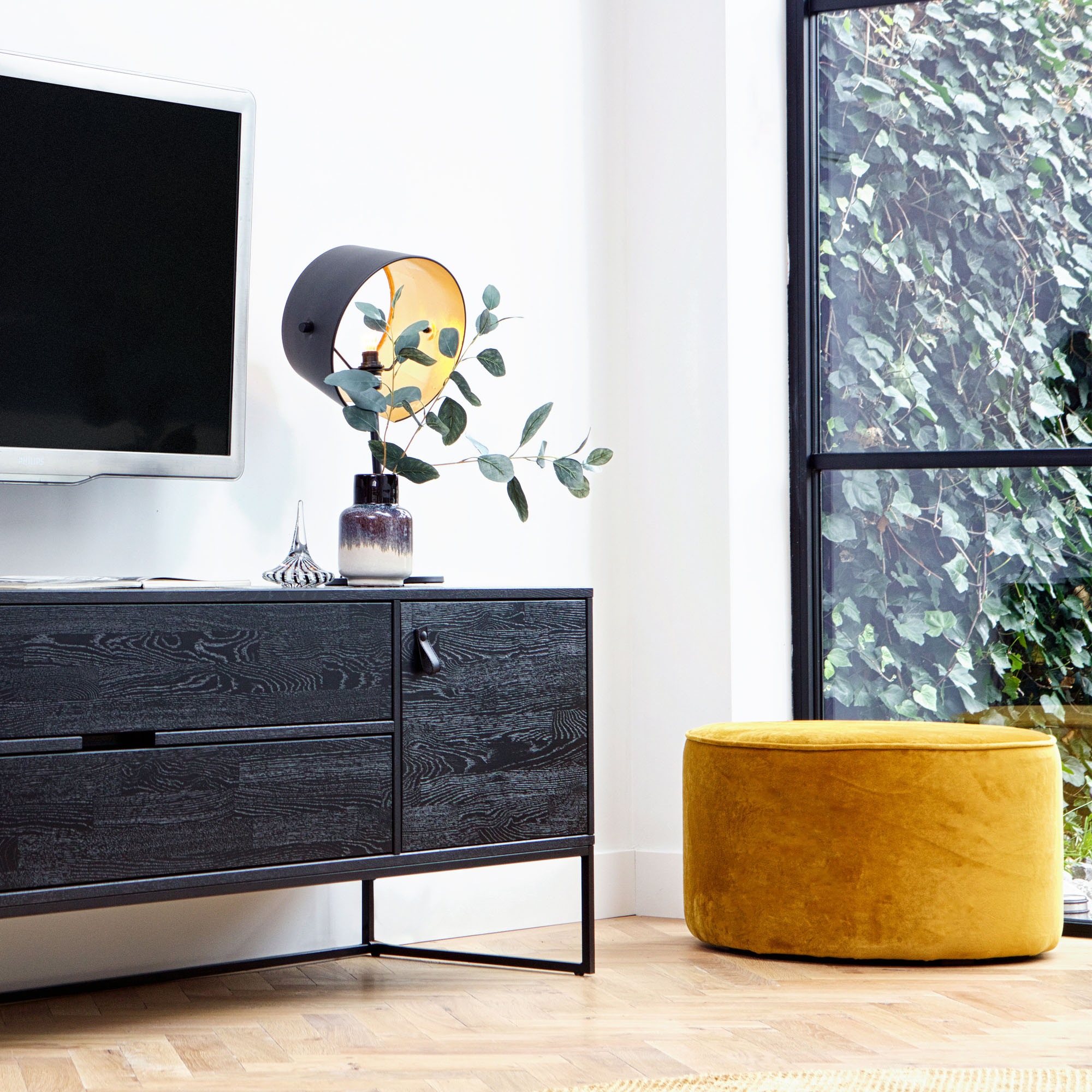 WOOOD Hocker »Sara«, runde Form, vielseitig Einsetzbar, H 36 cm x Ø 60 cm