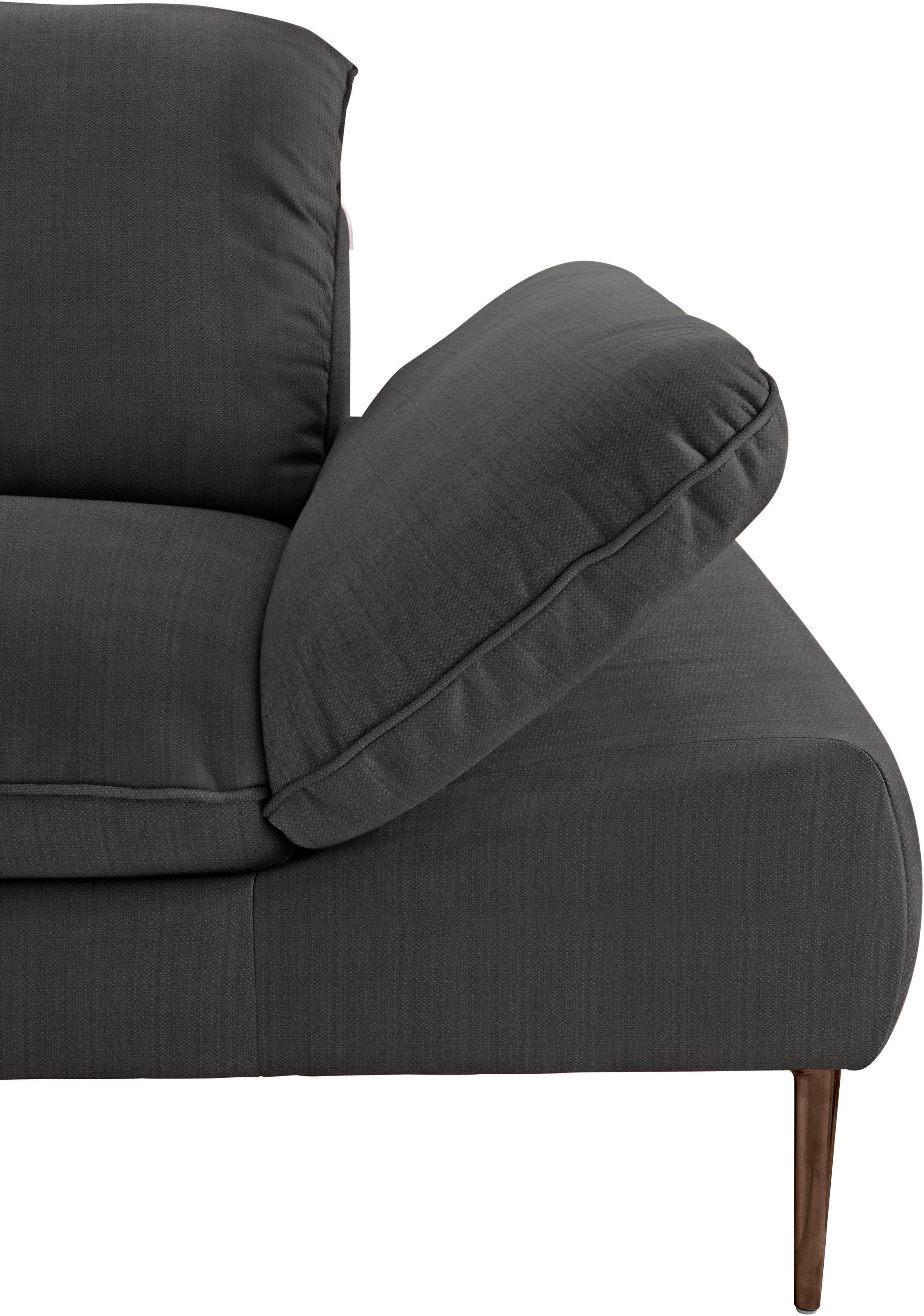 W.SCHILLIG Ecksofa »enjoy&MORE, Designsofa, bequem, zeitlos und elegant, L-Form«, Sitztiefenverstellung, Füße bronze pulverbeschichtet, Breite 310 cm