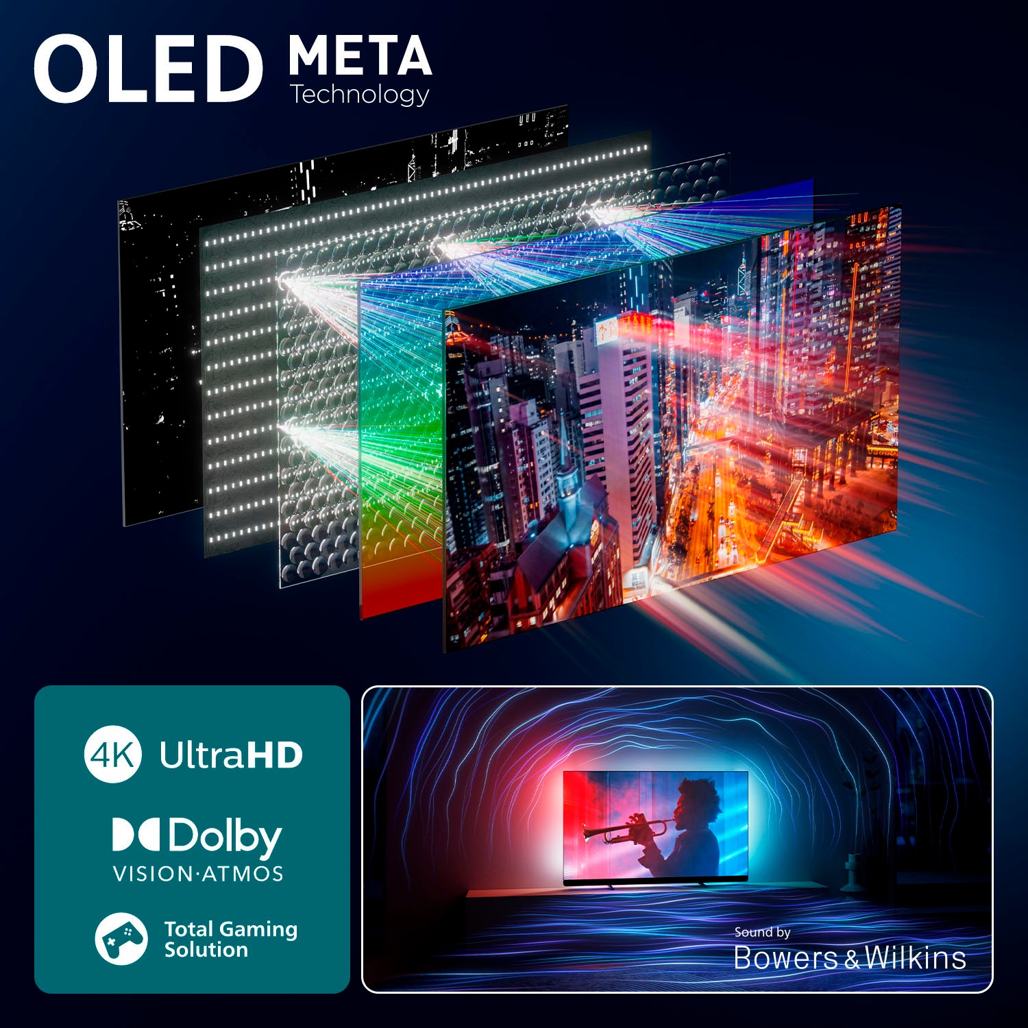 Philips OLED-Fernseher »55OLED910/12«, 4K Ultra HD, Google TV-Smart-TV
