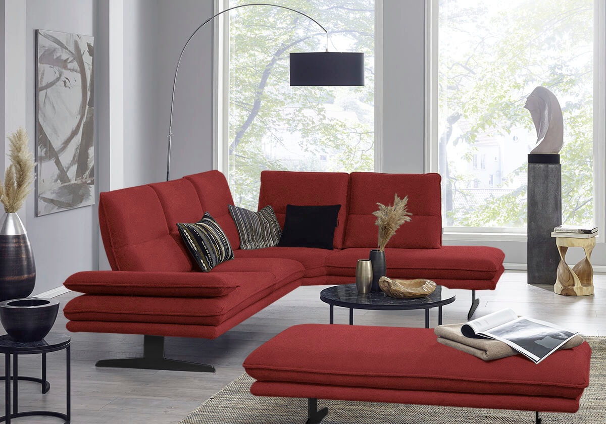 W.SCHILLIG Ecksofa "broadway, Designsofa, toller Sitzkomfort, zeitlos, eleg günstig online kaufen