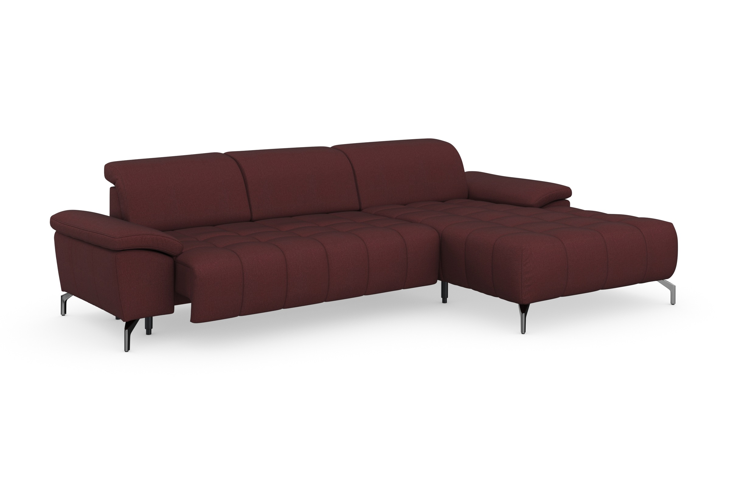 sit&more Ecksofa »Cool L-Form«, wahlweise mit Kopfteilverstellung und Vorziehsitz, motorisch