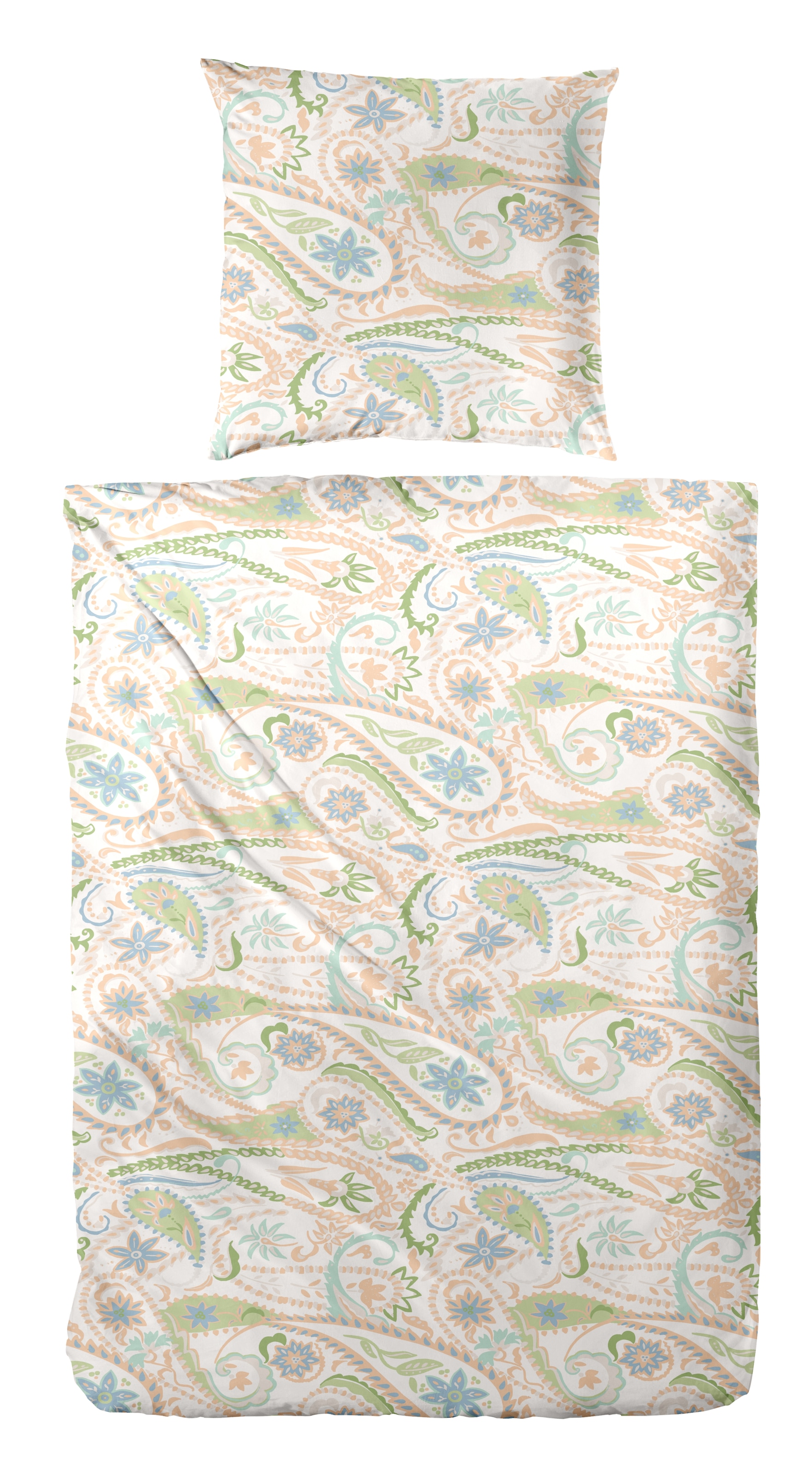 Primera Bettwäsche »Mako-Satin-Bettwäsche Pastel Paisley«, mit elegantem Bl günstig online kaufen