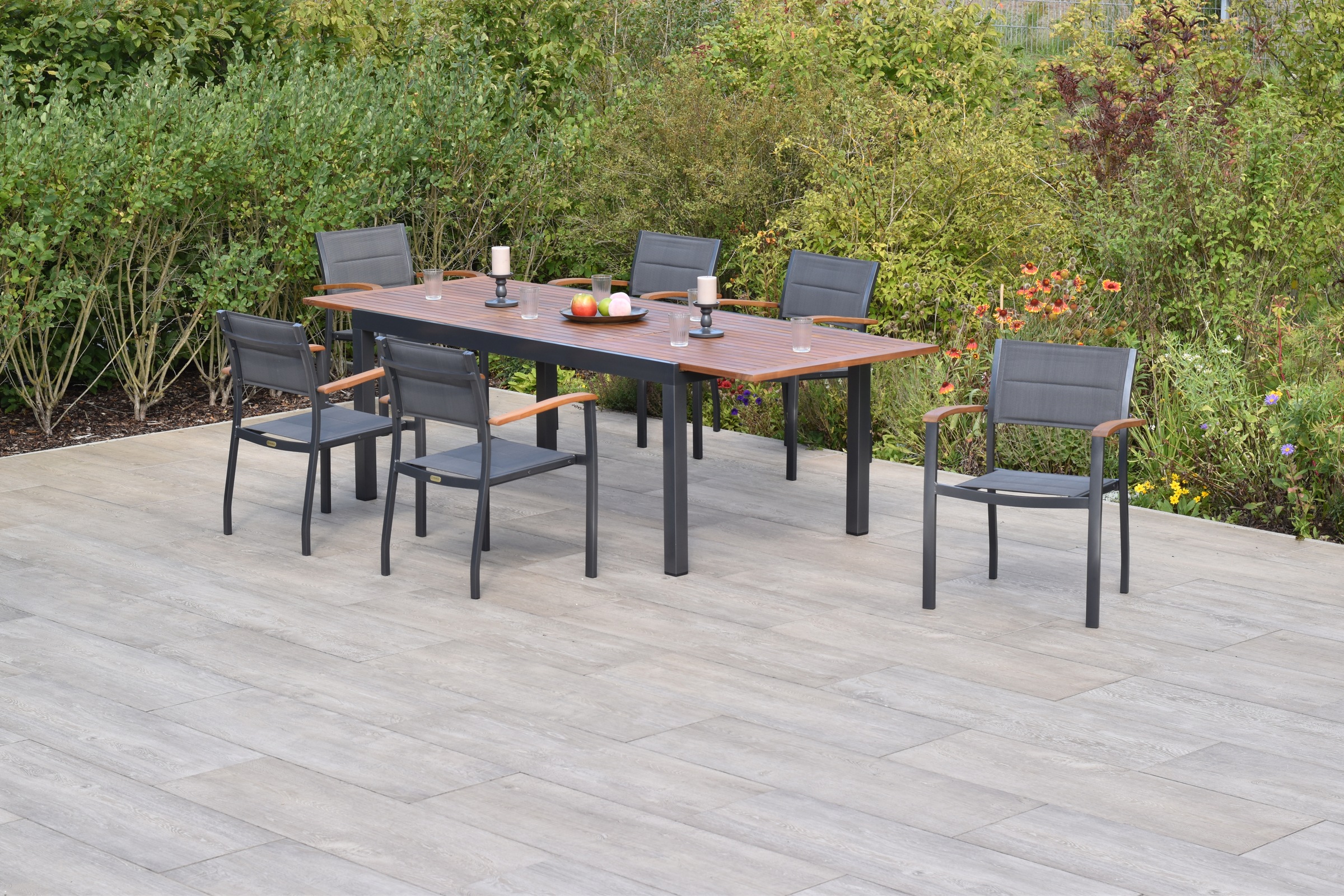 MERXX Garten-Essgruppe »»Paxos«« Set, Gepadded, pulverbeschichtetes Alumini günstig online kaufen