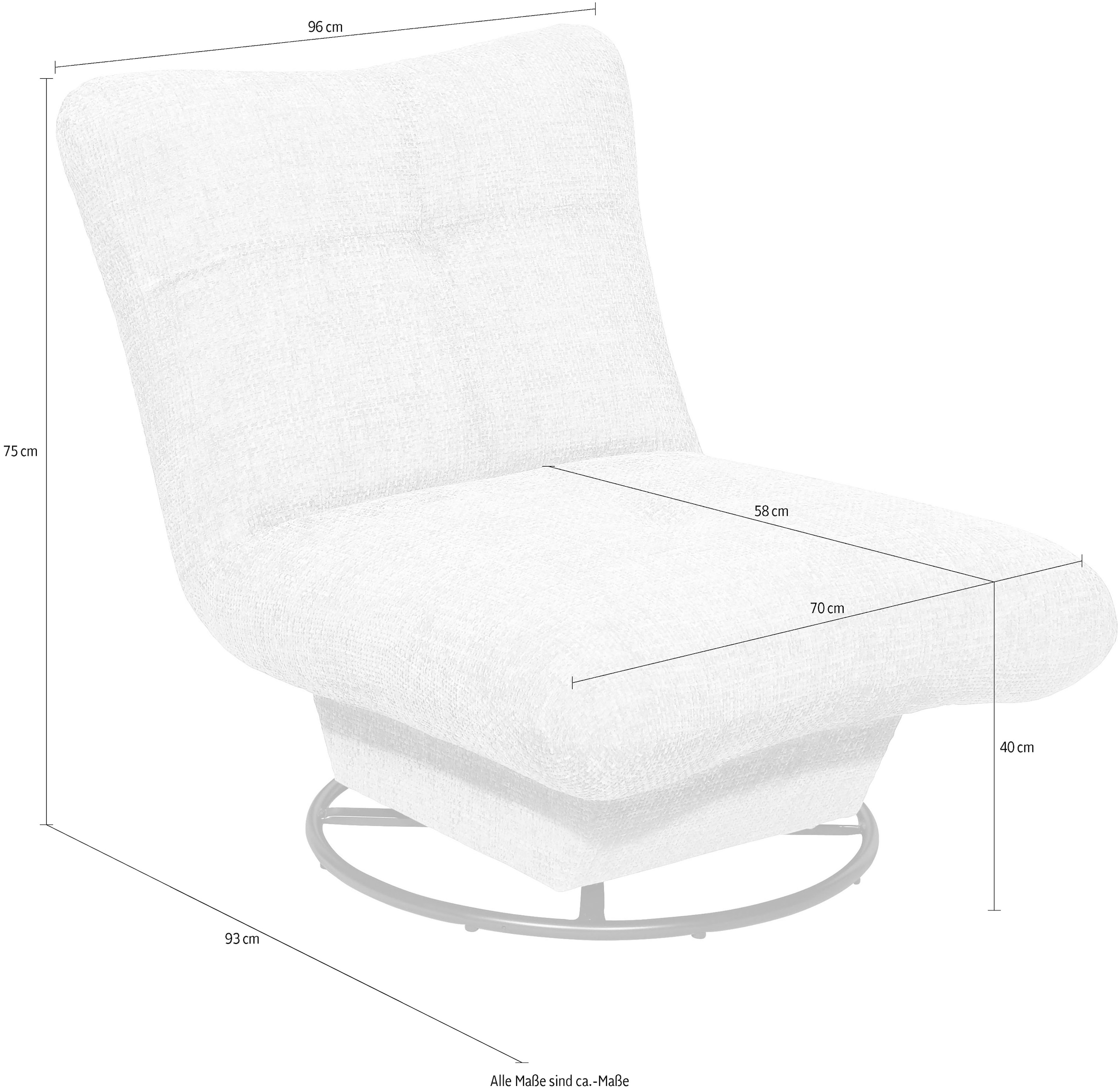 ED EXCITING DESIGN Drehsessel »Maranello«, frei im Raum stellbar, drehbar