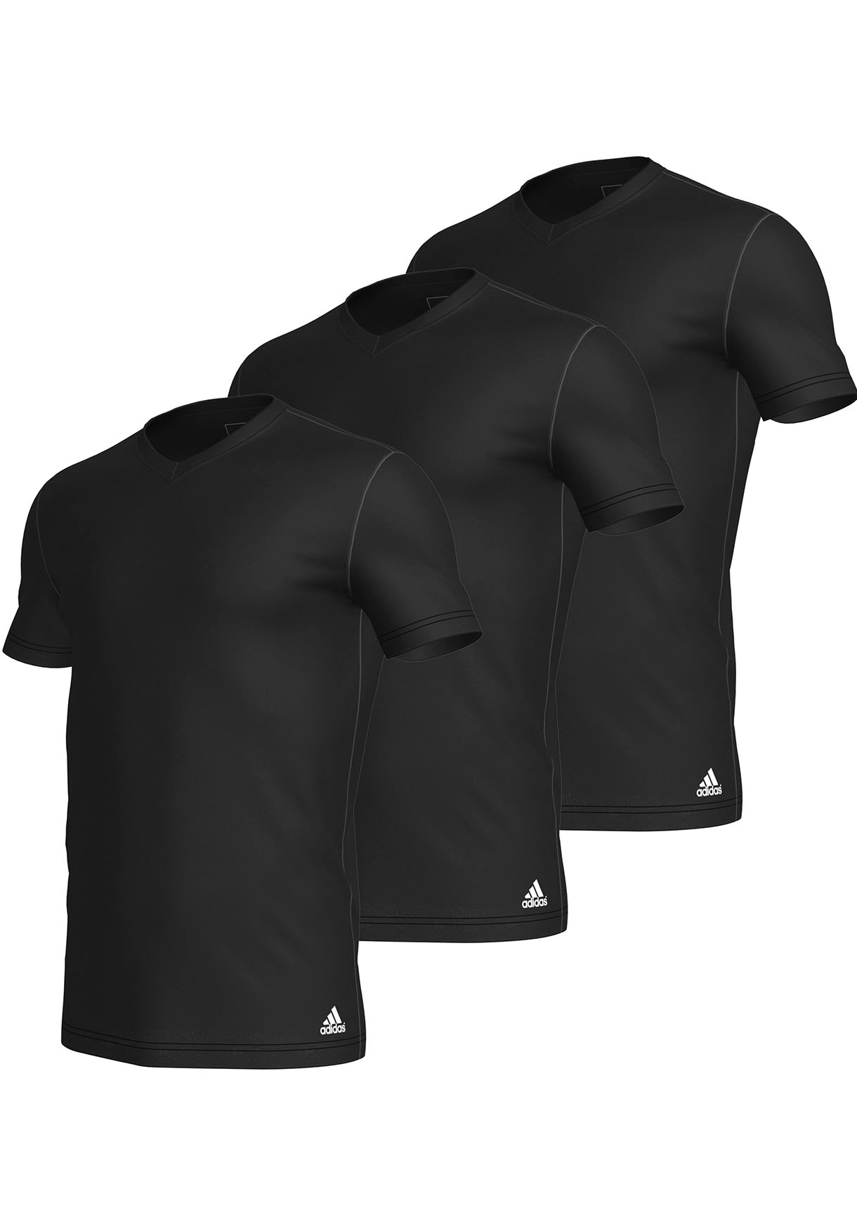 T-Shirt »"Active Flex Cotton"«, (3er-Pack), mit V-Ausschnitt, legere Passform
