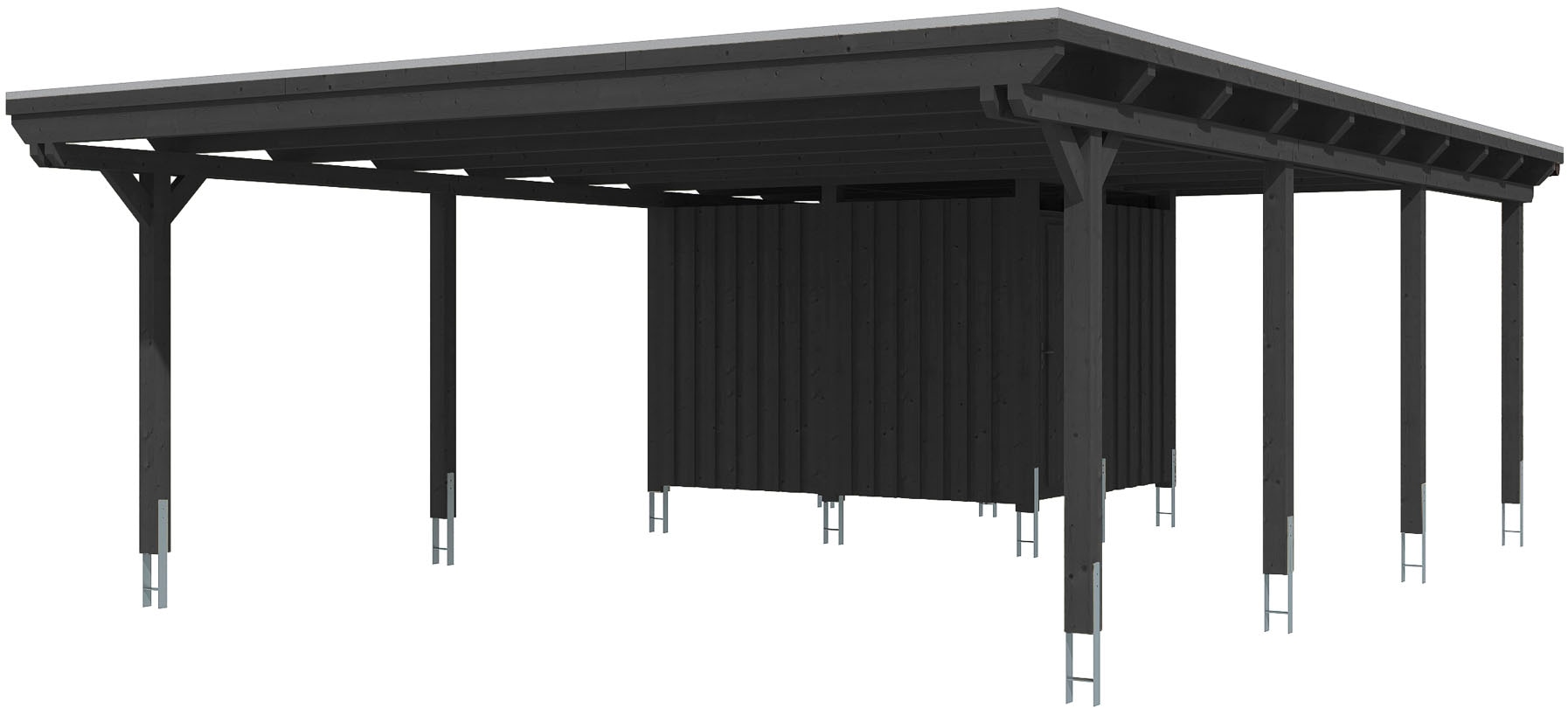 Skanholz Doppelcarport »Emsland« Massivholz 550 cm Anthrazit günstig online kaufen