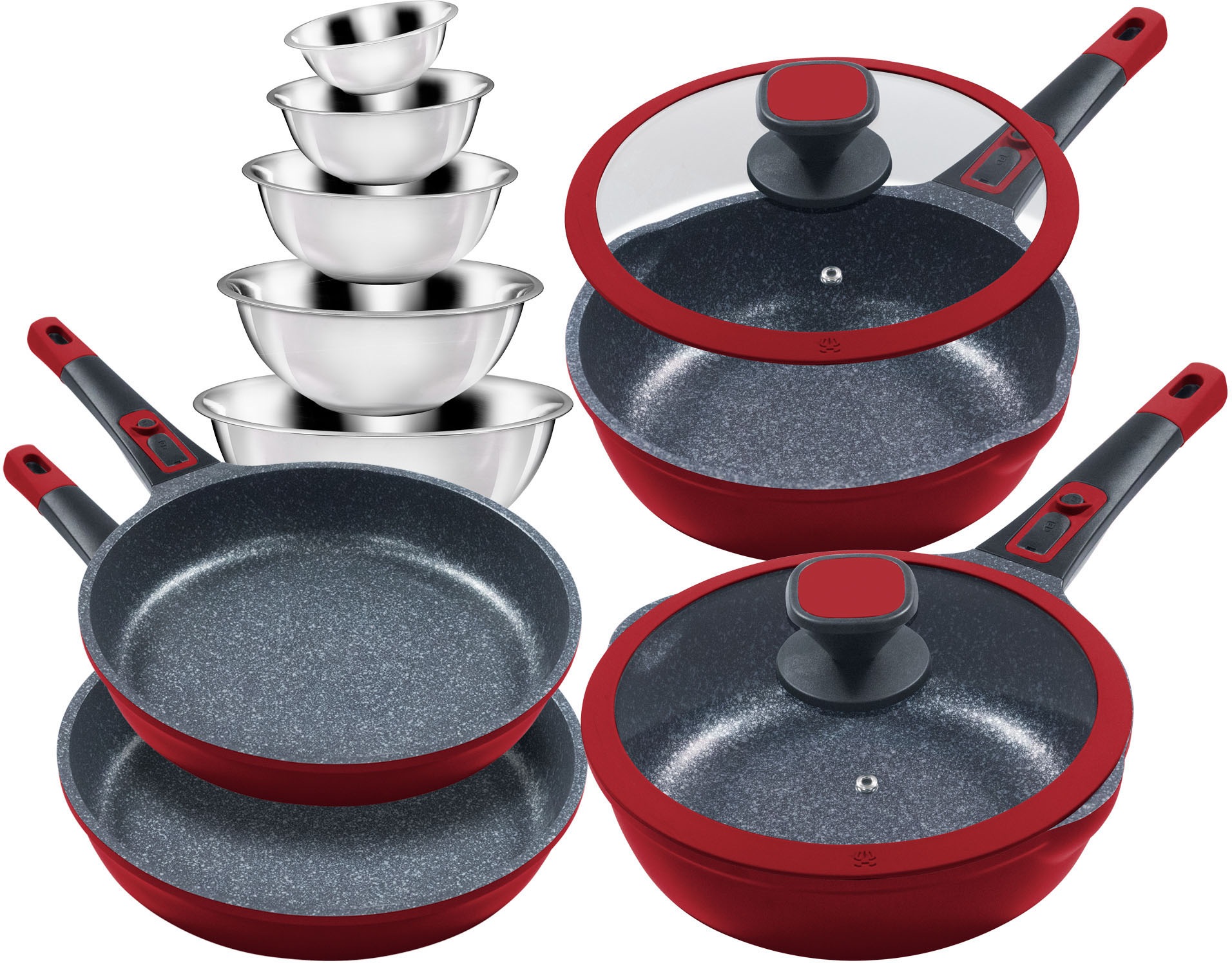 KING Pfannen-Set »Moonscape« Aluminiumguss Set, je 1 Bratpfanne Ø 24/24/28/ günstig online kaufen
