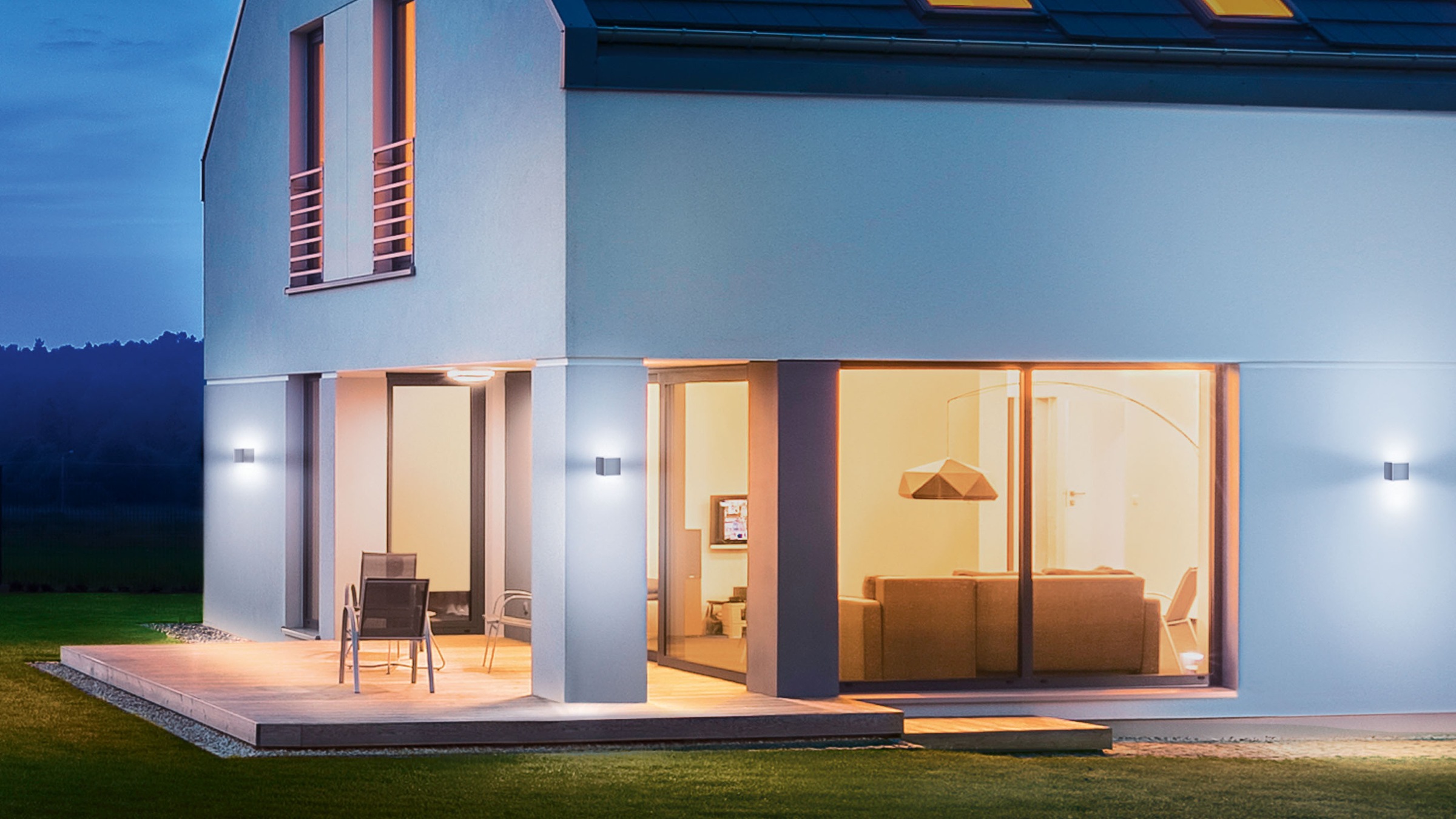 steinel LED Außen-Wandleuchte »L 840«, 2 flammig, Leuchtmittel LED-Board | LED fest integriert