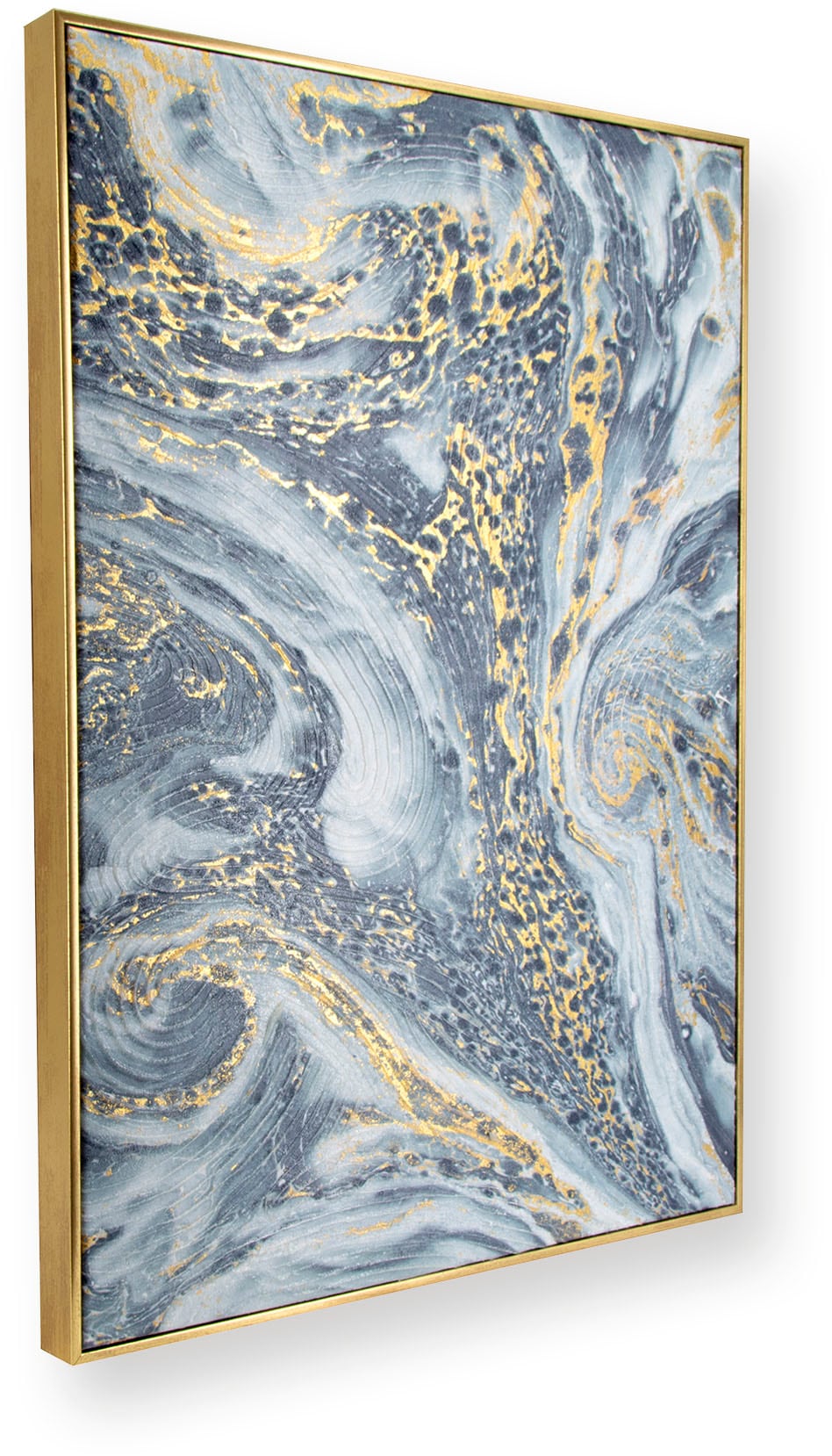 Art for the home Leinwandbild »Luxus Marmor« 1 Stk. tlg. Handgemalt Wandbild Gold Metallic 50x70cm